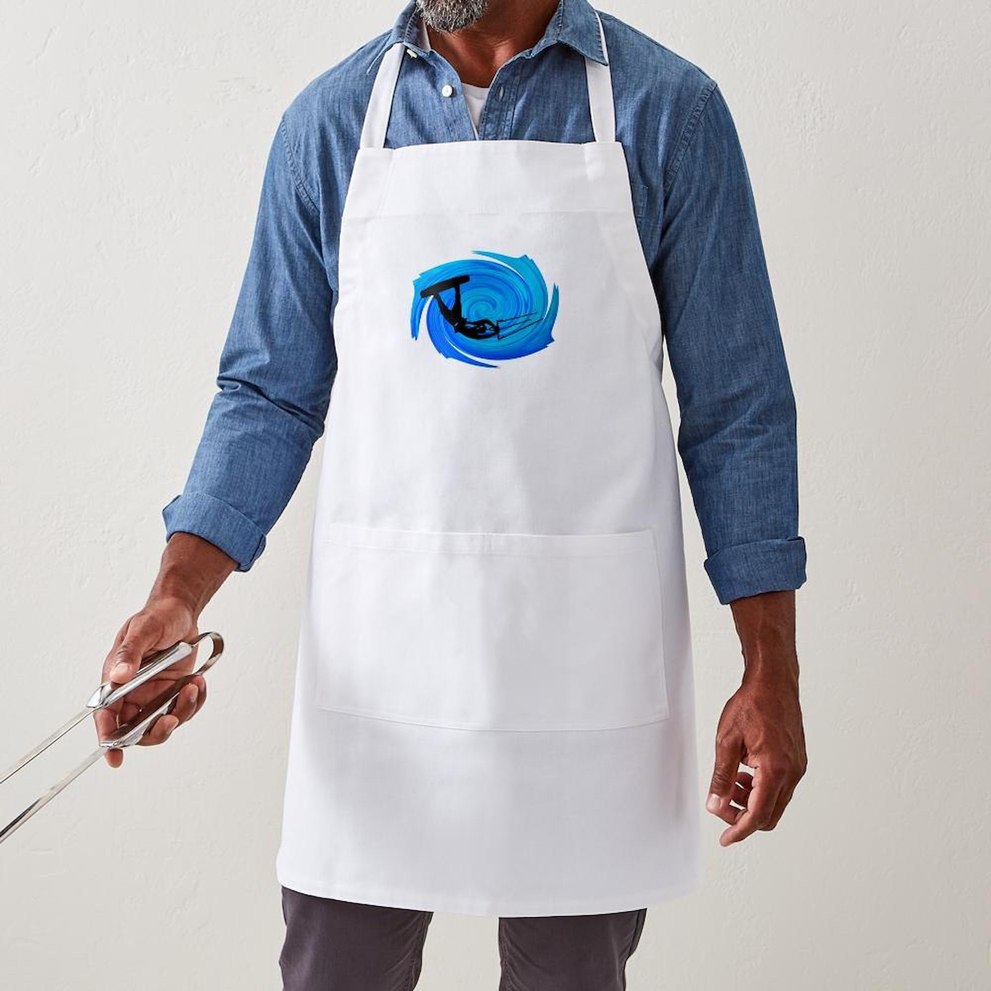 **CafePress KITEBOARD Kitchen Apron with Pockets - Adjustable Grilling & Baking Apron for BBQ, Cooking, and Baking - Perfect for Chefs, Home Cooks, and Outdoor Grilling**