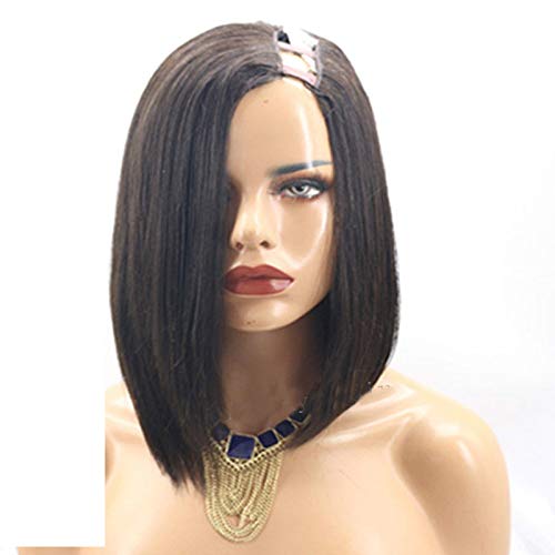 Silky Straight Human Hair U Part Wigs - Short Bob Wig with Peruvian Remy Hair | 1