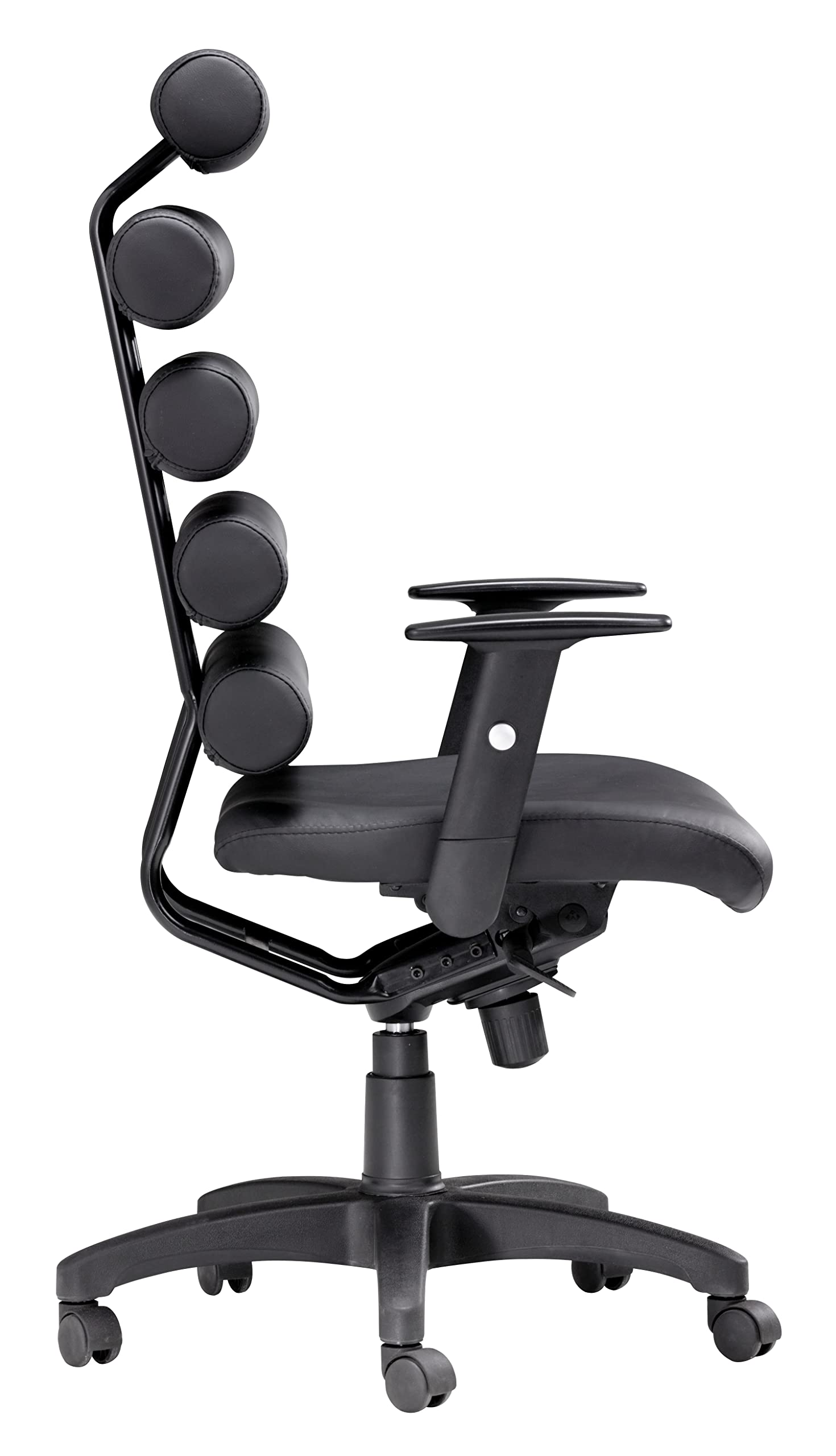 Zuo Unico Black Office Chair - Ergonomic Desk Chair for Home & Office Workspace - Comfortable Task Chair for Long Hours Sitting