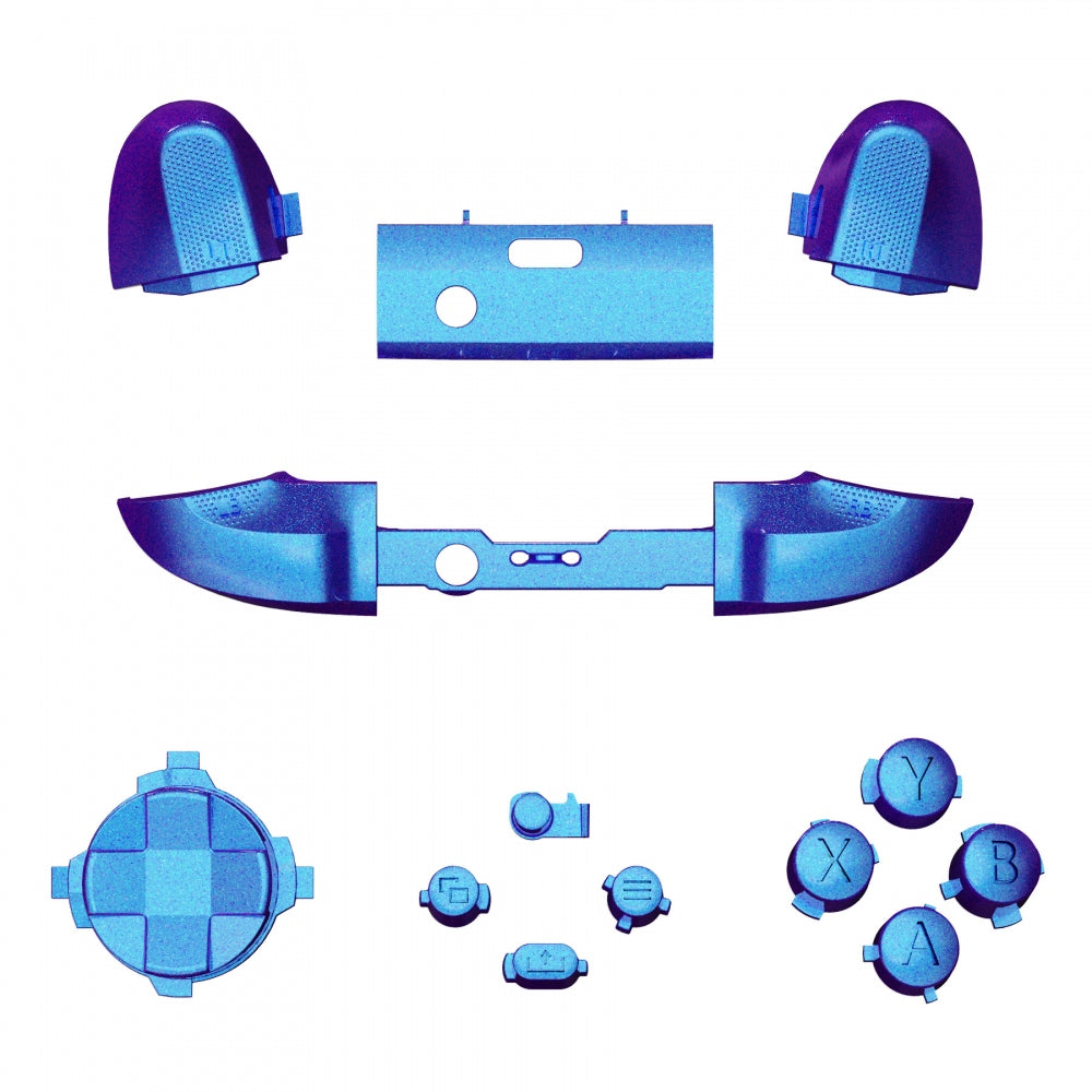 eXtremeRate Chameleon Purple & Blue Replacement Buttons Kit for Xbox Series X/S Controller - Includes LB RB LT RT Bumpers, Triggers, D-Pad, ABXY & Function Keys | Perfect for Gaming Enthusiasts & Custom Mods