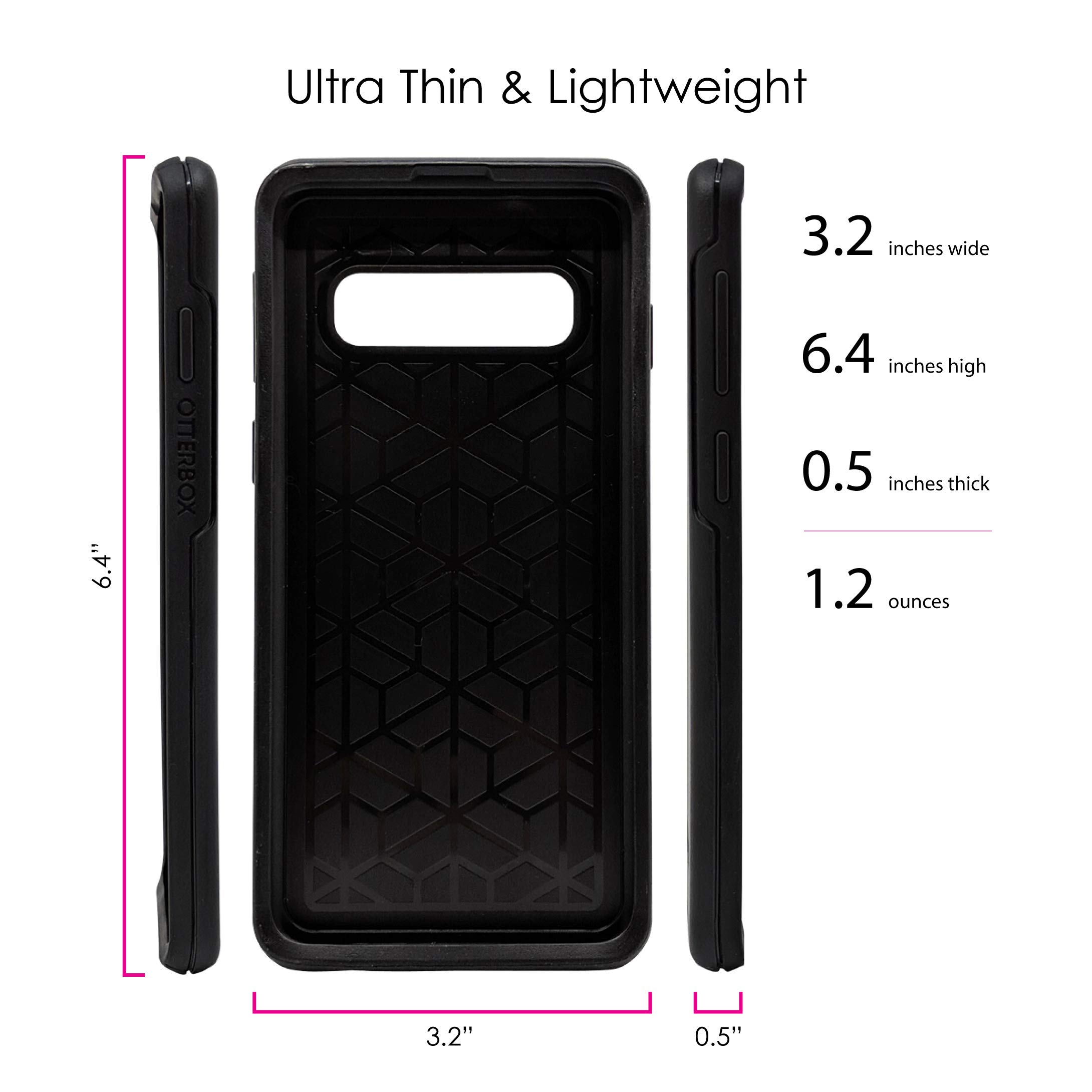 Premium Samsung Galaxy S10+ Plus Case (6.4 Inch) - Shockproof Slim Protective Cover with Custom Designs (Black/Pink/Teal/Blue/Zebra) - Perfect for Daily Use, Travel & Outdoor Activities