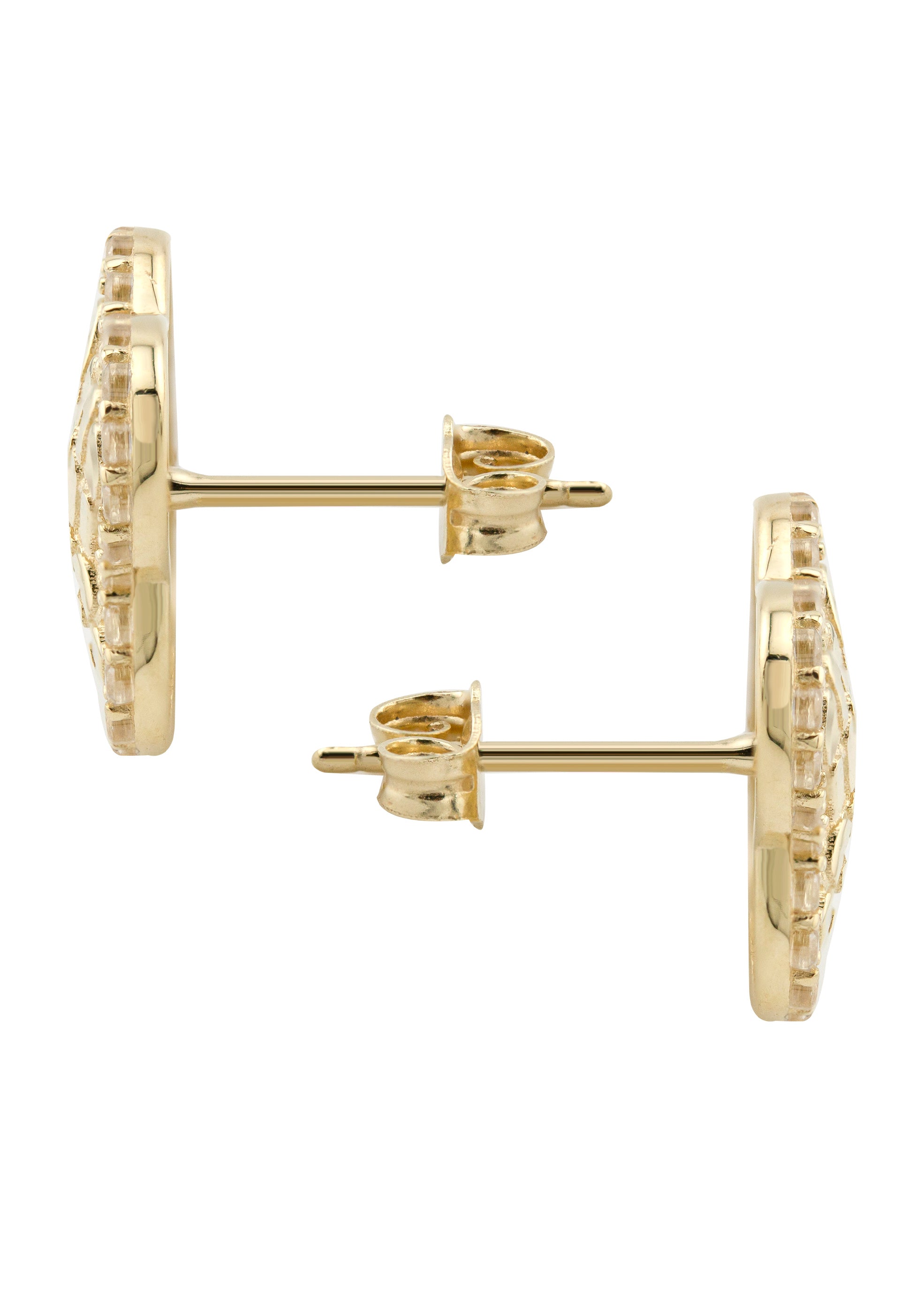 10K Gold Nugget Earrings for Women - 0.5 Inch Wide Hoop Earrings | Dainty Minimalist Gold Hoops | Style #37 | Perfect for Everyday Wear, Date Night & Gifts