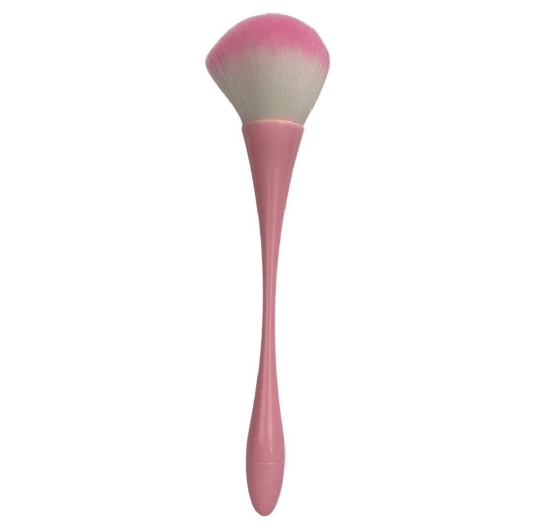 Soft Nail Art Dust Remover Brush with Long Handle - Professional Manicure Tool for Acrylic Gel & Mineral Powder - Makeup Blush Brush for Perfect Nail Art & Beauty Salon Use