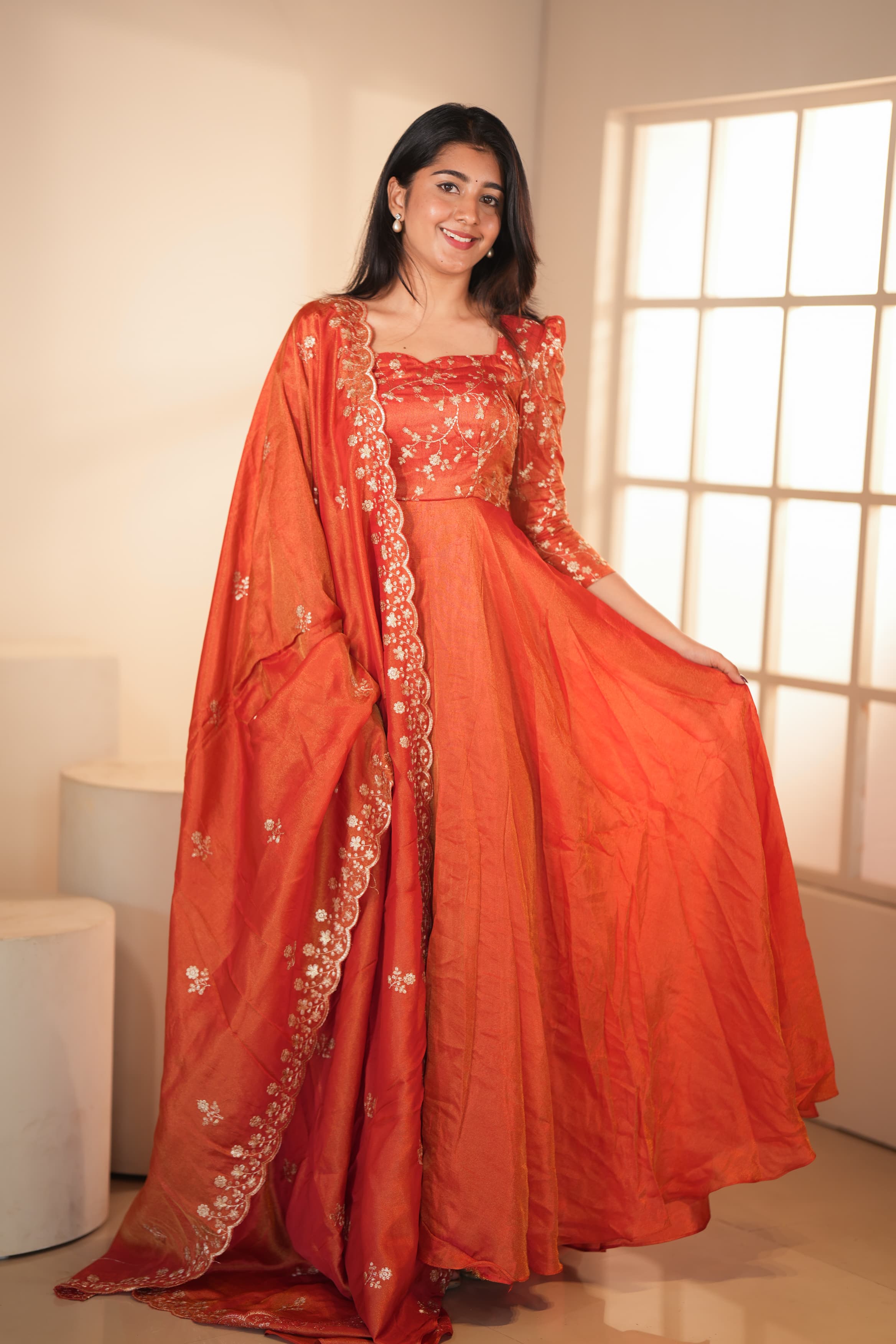 DD596 Premium Embroidered Designer Anarkali Suit for Women - Elegant Party Wear & Festive Occasion Outfit