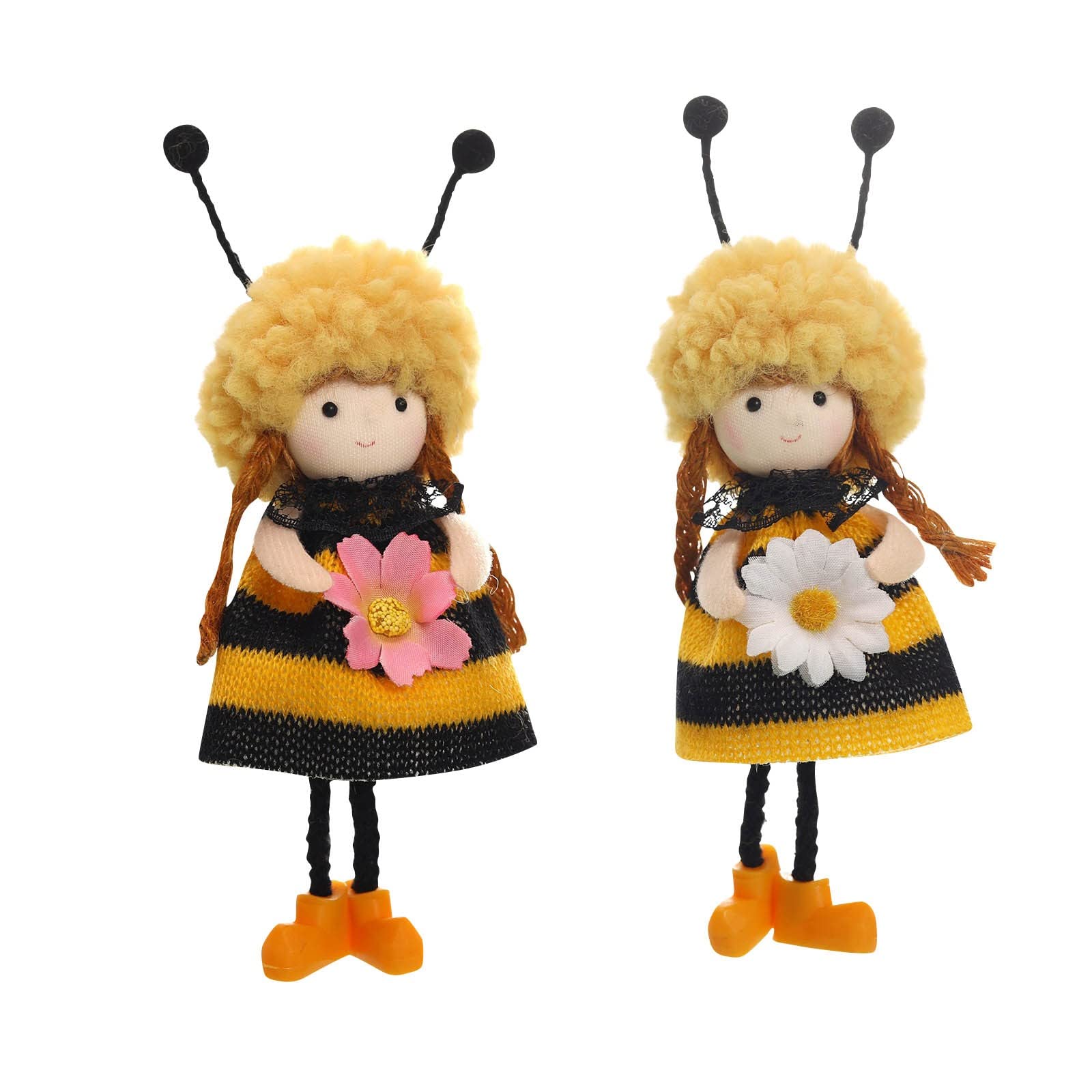 Easter Gnome Plush Bunny & Bee Pendant - Cute Spring Decor with Sunflower Design for Home, Garden, and Easter Party Decorations
