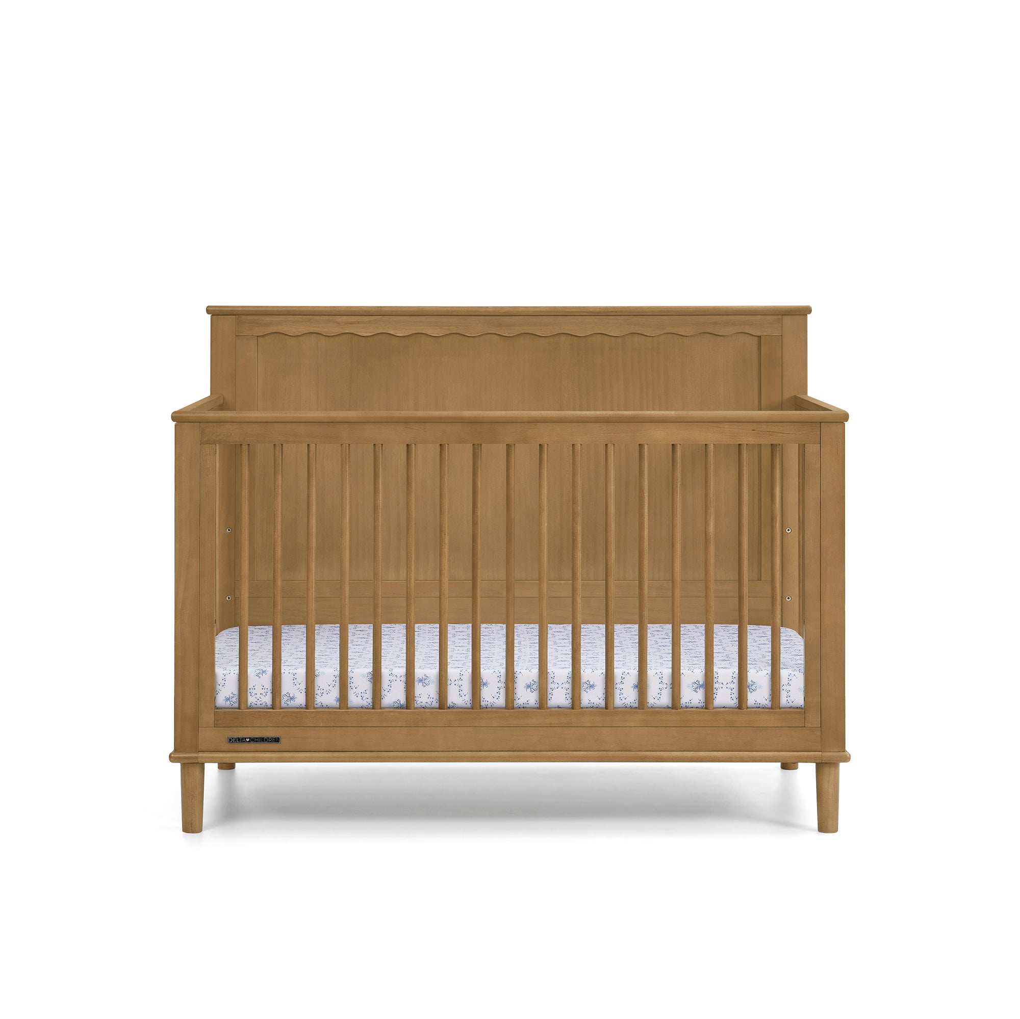Penelope 6-in-1 Convertible Baby Crib - Toddler Bed with Mattress | Nursery Furniture for Boys & Girls | Perfect for Small Spaces & Growing Families