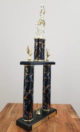 Custom Engraved 20-Inch Black Magic Male Basketball Trophy - Perfect for Awards, Tournaments & Sports Recognition