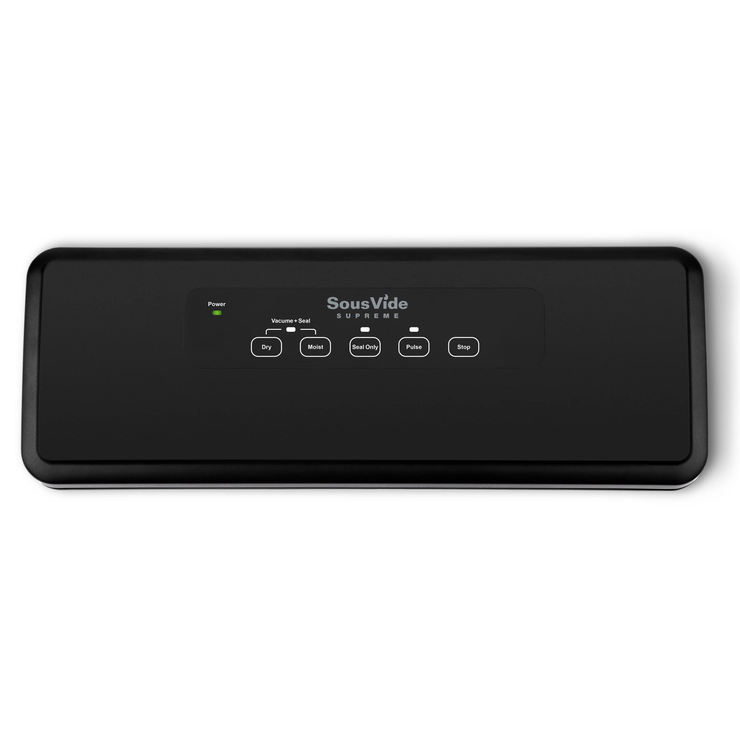 Sous Vide Supreme VS007 Vacuum Sealer Machine - Professional Food Preserver for Dry & Moist Foods - Seal Only Function & Custom Bag Sizing - Perfect for Sous Vide Cooking, Meal Prep & Food Storage (Bags Not Included) - Ideal for Home Kitchens, Restaurants & Camping Trips