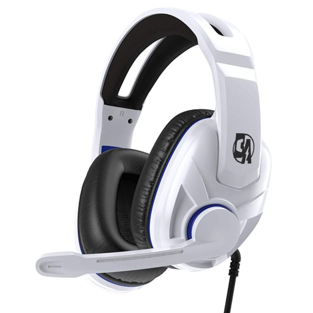 Wireless Gaming Headset with Mic - Noise Cancelling Over-Ear Headphones for PS5, PS4, Xbox One, PC - Lightweight & Durable with 3.5mm Jack - Perfect for Competitive Gaming, Streaming & Online Meetings