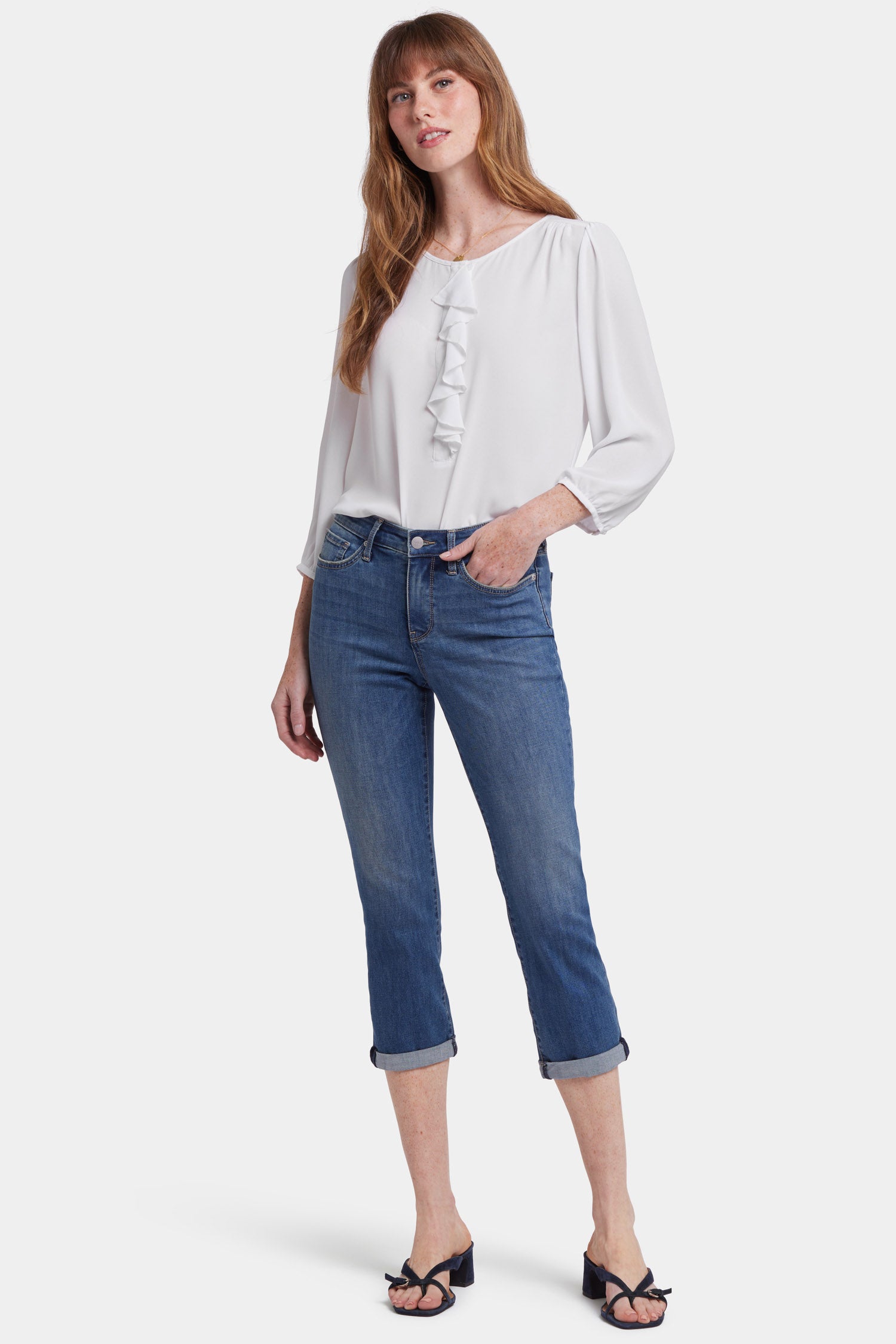 Chloe Skinny Capri Jeans for Women - High Waisted Stretch Denim Pants | Costa Brava Style | Perfect for Casual Wear, Date Night & Summer Outfits