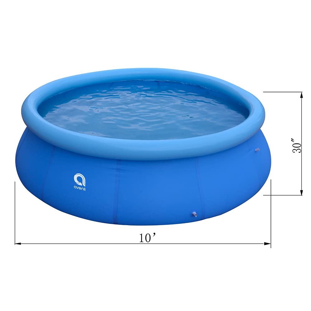 JLeisure Avenli 17807 10ft x 30in Inflatable Above Ground Swimming Pool for Kids - 3 Person Capacity, Quick Setup, Outdoor Backyard Water Play (Blue, 2 Pack) - Perfect for Summer Parties, Family Fun, and Backyard Relaxation