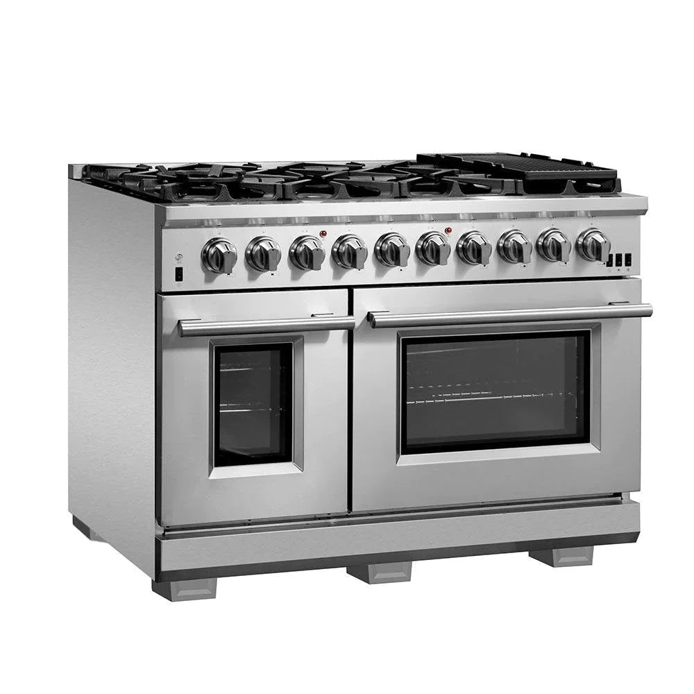 **Forno 48-Inch Gas Range & 60-Inch Built-In Refrigerator 2-Piece Stainless Steel Appliance Package (FBDL 019 06CAUS) – Perfect for Modern Kitchens & Open-Concept Homes**