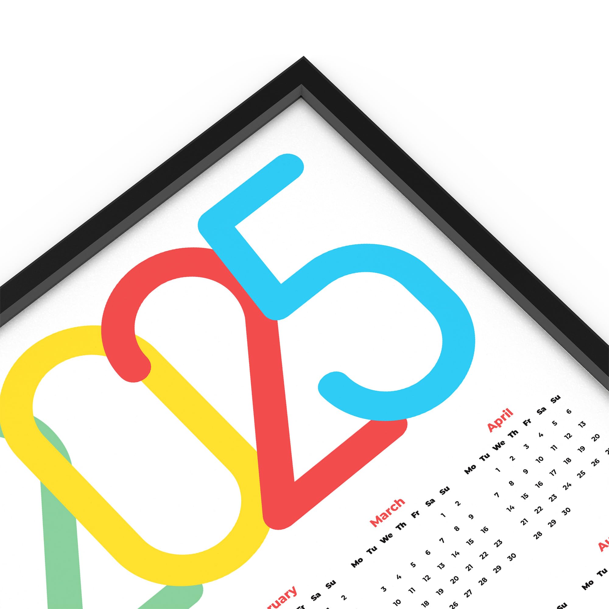 2025 Rainbow Wall Calendar - Stylish Entryway Decor for Home & Office | Perfect for Planning, Gifting & Holiday Organization
