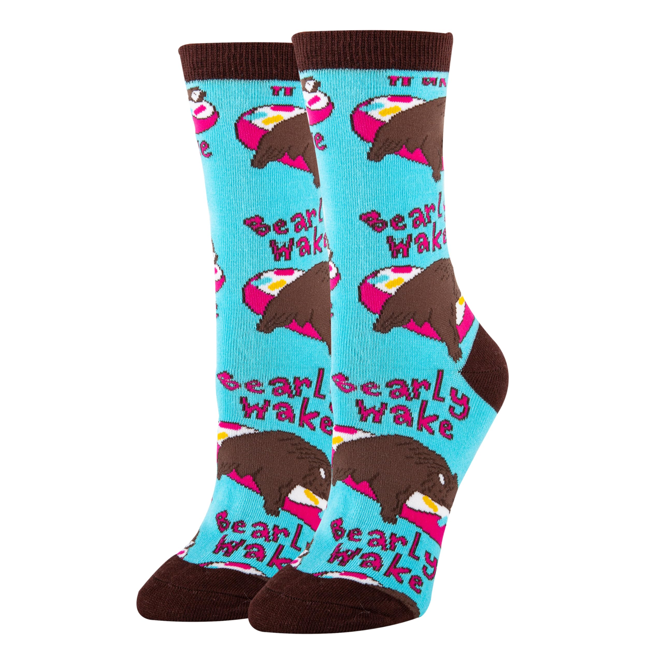 ooohyeah Women's Funny Animal Crew Socks - Cute Colorful Cotton Socks with Playful Sayings (Size 5-10) - Perfect for Casual Wear, Gifts & Costume Outfits