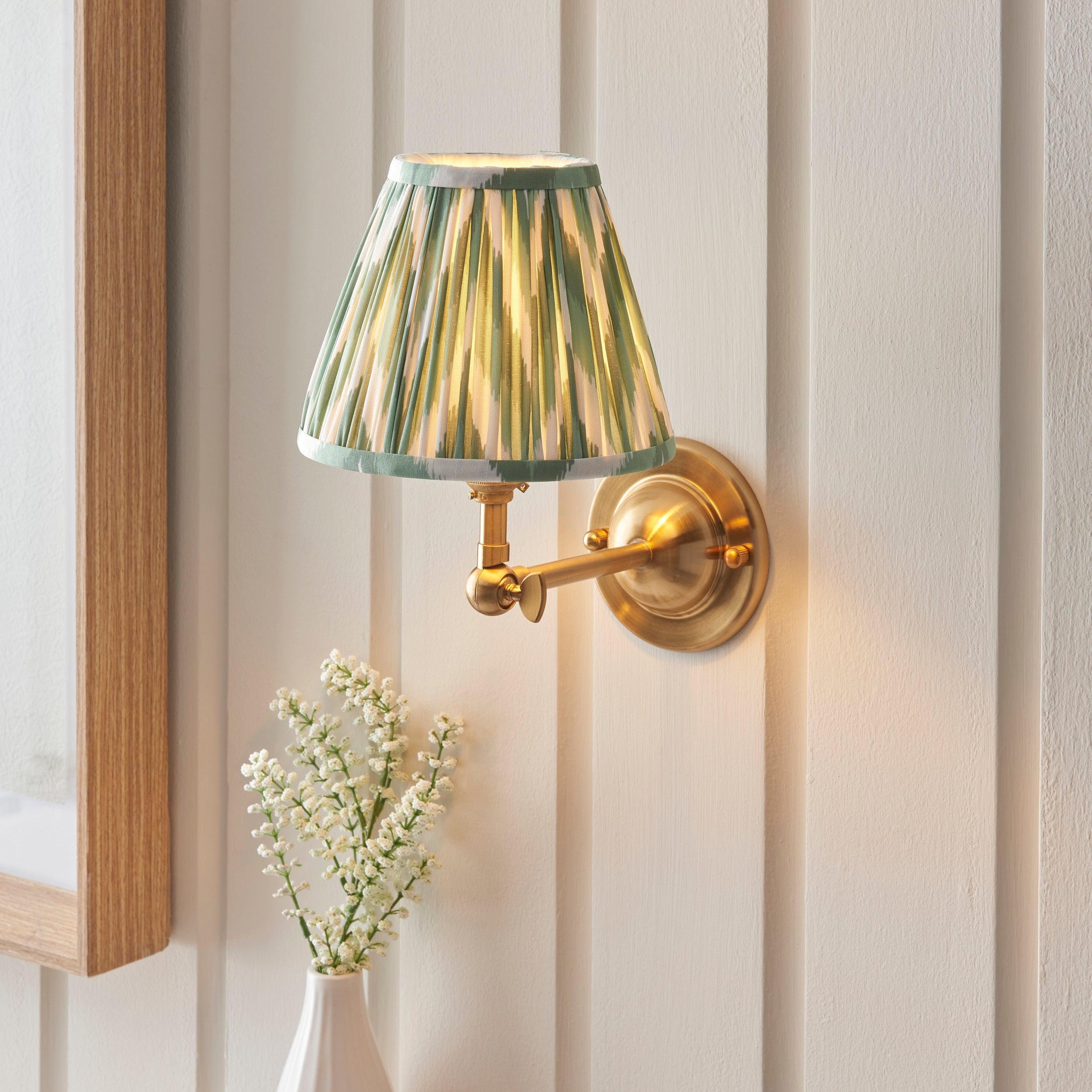 Vintage Dome Wing Brass Wall Light with 16cm Shade - Classic Sconce for Bedroom, Hallway & Living Room Lighting
