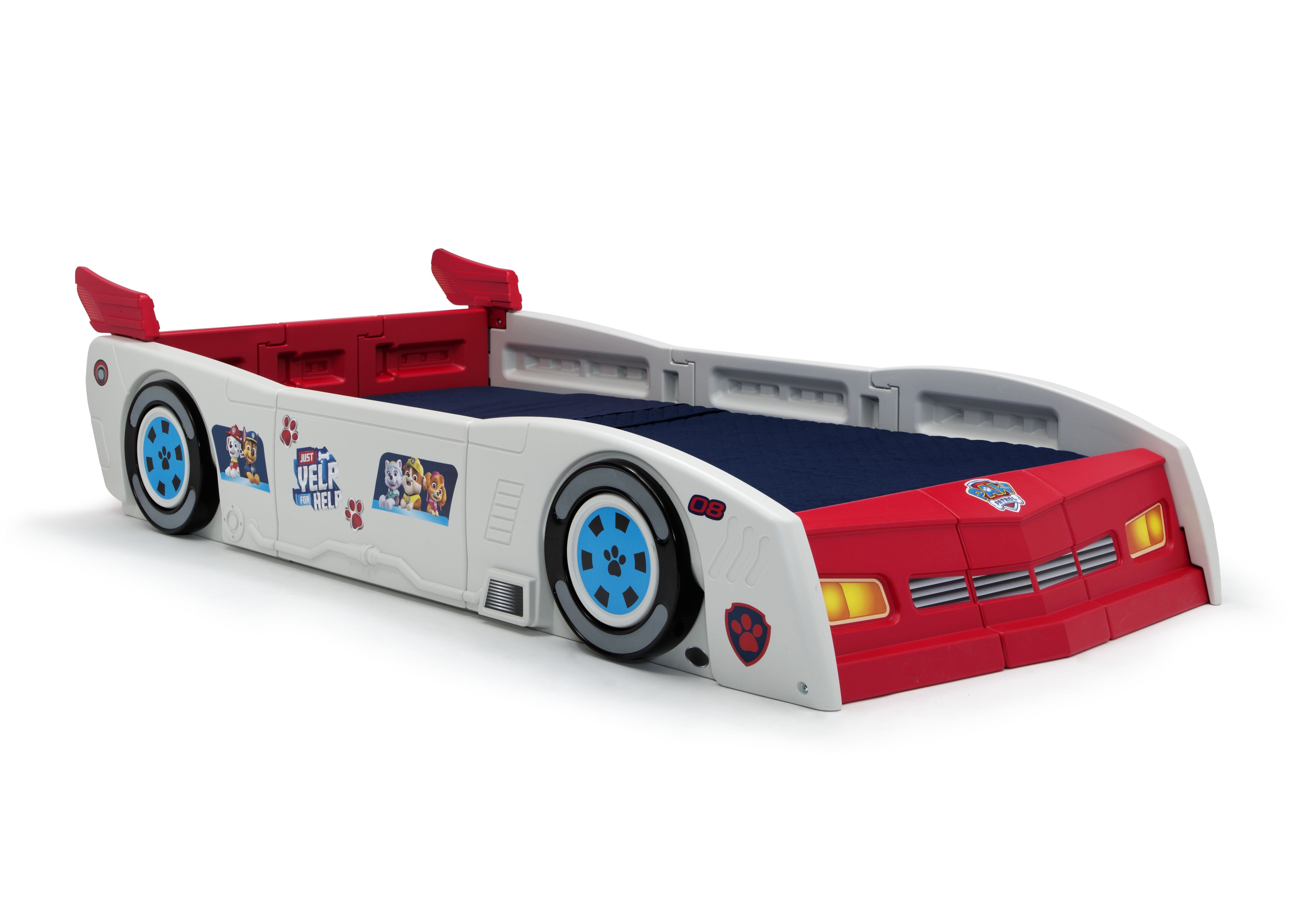 PAW Patrol Toddler and Twin Car Bed for Kids - Fun Themed Bedroom Furniture for Boys and Girls - Perfect for Playtime and Nap Time