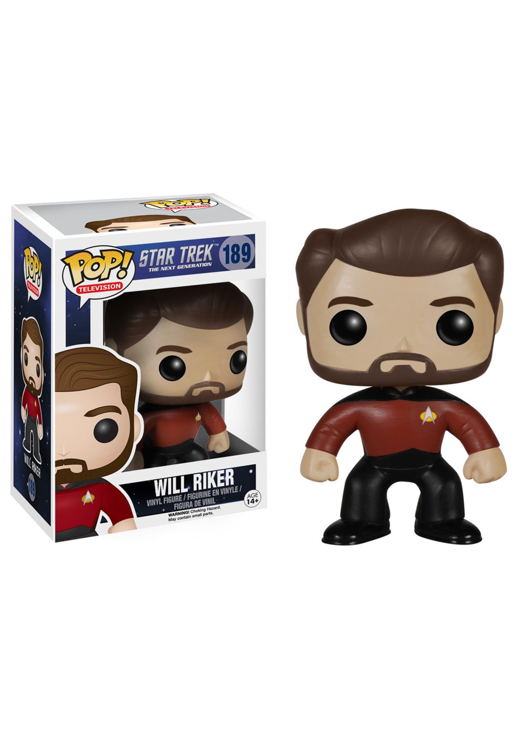 Funko POP TV Star Trek The Next Generation Will Riker Collectible Action Figure - Perfect for Sci-Fi Fans & TV Show Memorabilia Collectors