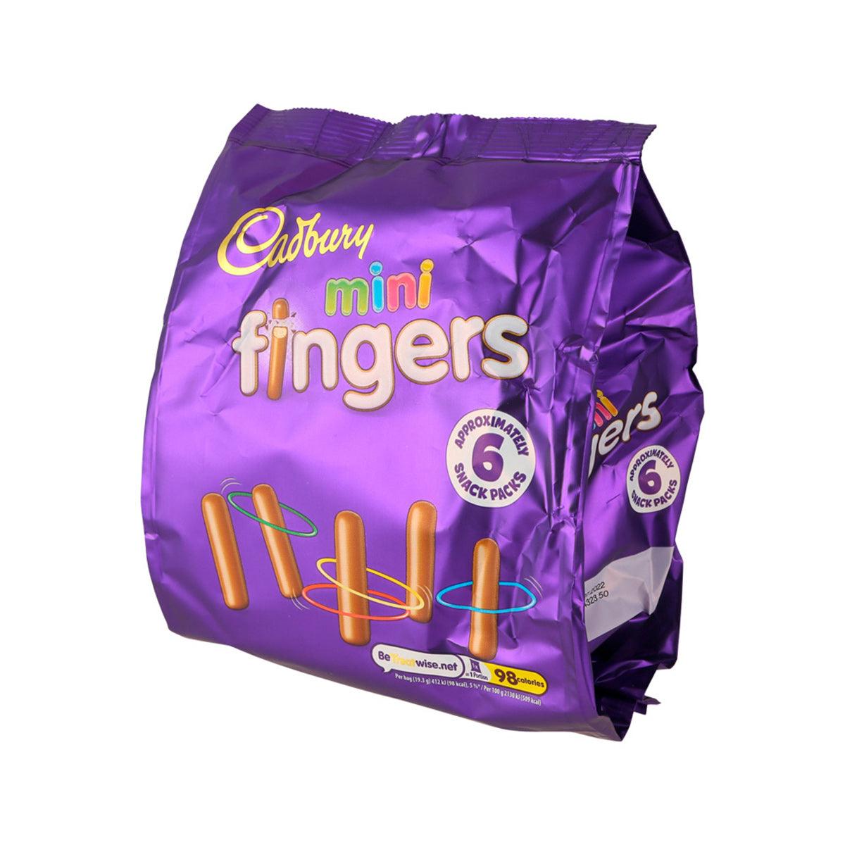 Cadbury Mini Milk Chocolate Fingers Biscuits 96.5g Bag - Crunchy Chocolate Cookies for Snacking, Parties & Gifts