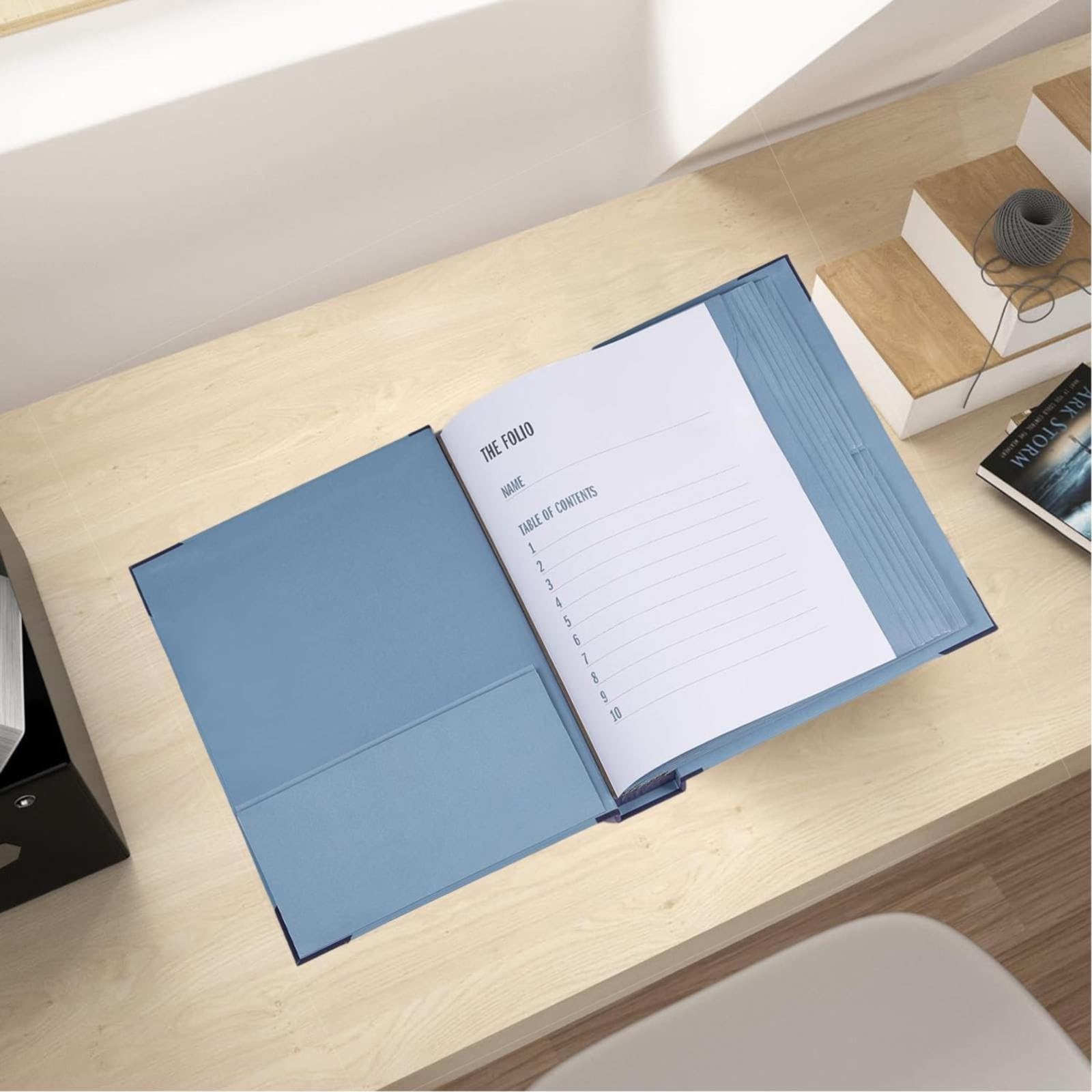 In Case I Go Missing Binder - Large Accordion File Organizer for Important Documents | Family & Office Use | Blue Document Folio Pouch (1pc) | Perfect for Emergency Preparedness, Travel & Secure Storage