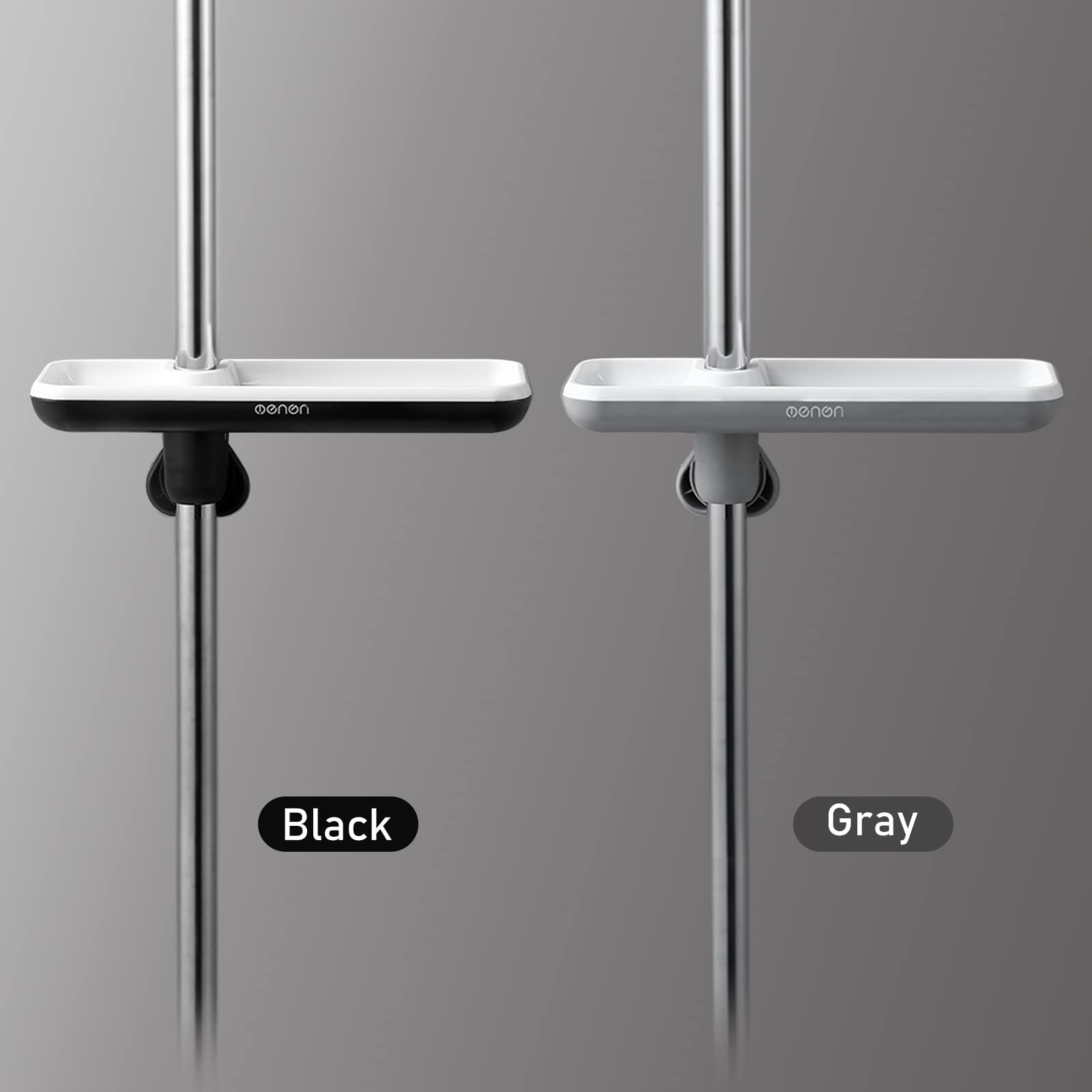 EXCLUZO Adjustable Height Shower Caddy Shelf - Rotatable & Detachable Shower Organizer for Shampoo, Soap & Bathroom Essentials - Perfect for Small Spaces & Apartment Showers
