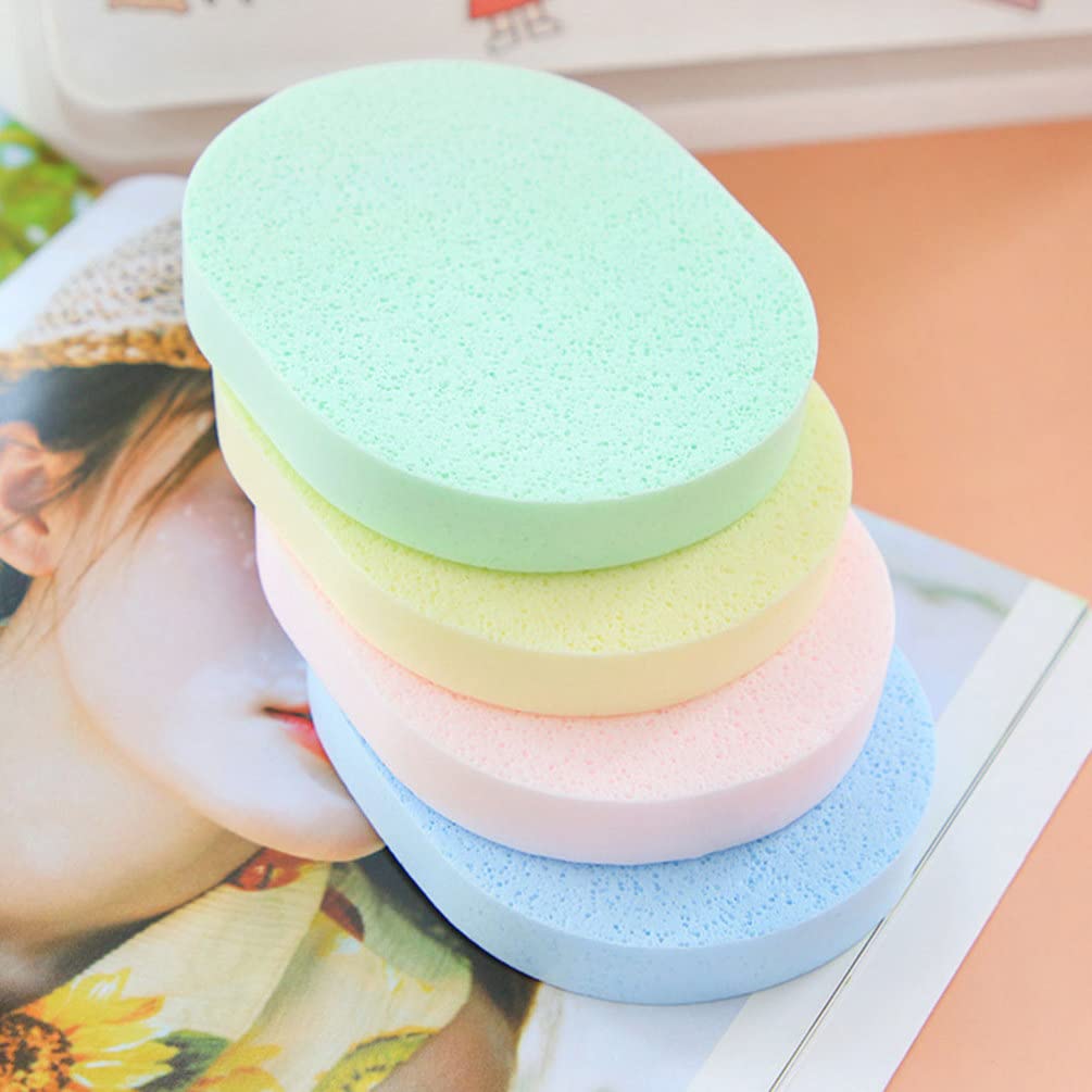 Beavorty 8Pcs Soft Powder Puff & Exfoliating Bath Mitt Set - Gentle Face Cleansing Pads, Body Scrubber & Loofah Sponge for Smooth Skin Care - Perfect for Daily Facial Wash & Shower Exfoliation