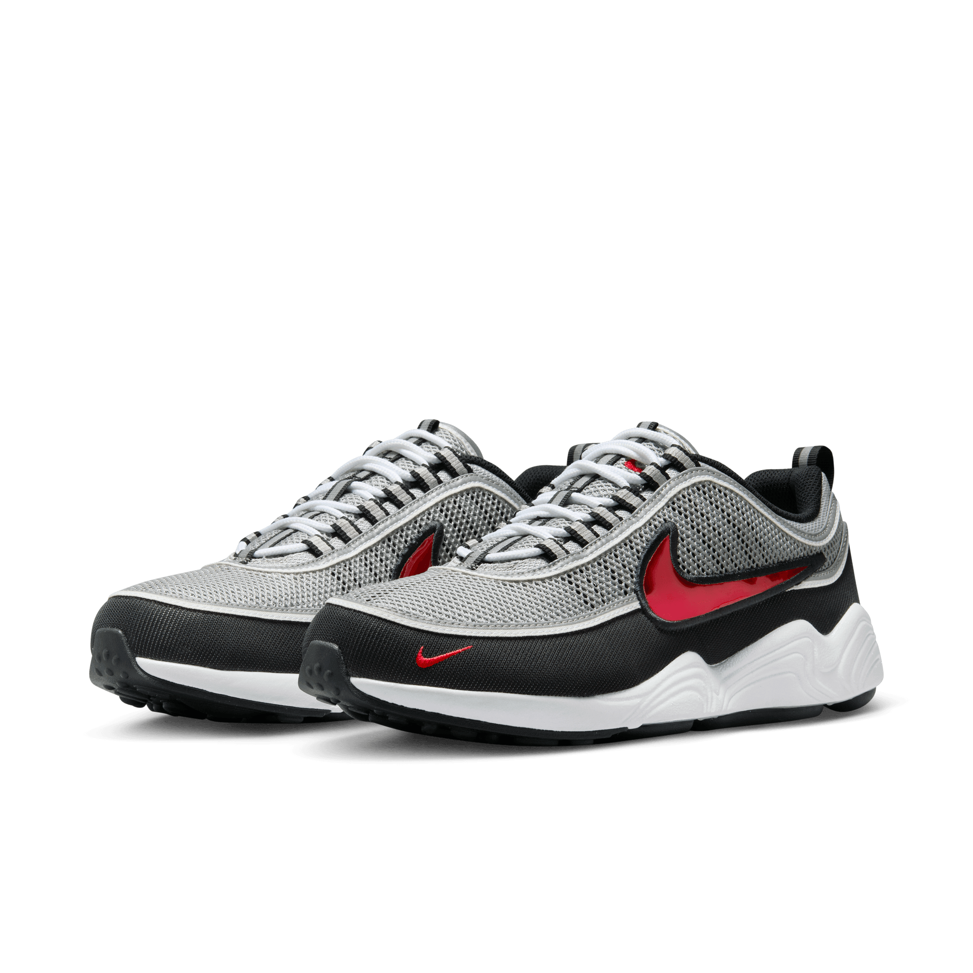 Nike Air Zoom Spiridon Sport Running Shoes - Men's Red Retro Sneakers for Jogging, Gym & Casual Wear