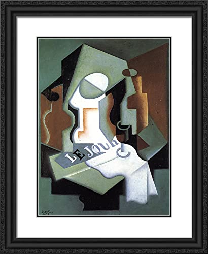 Black Ornate Wood Frame with Double Matting