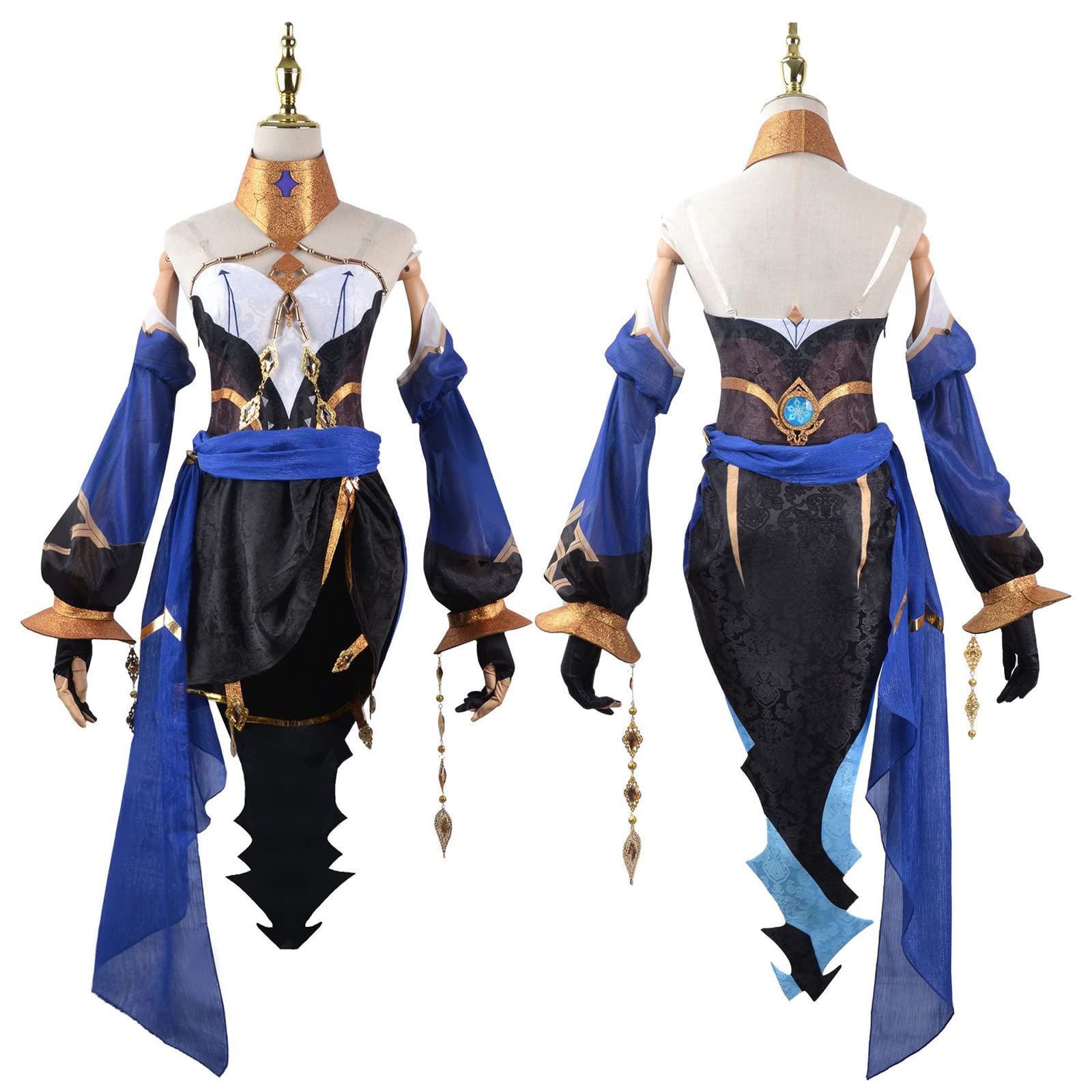 CR ROLECOS Layla Cosplay Costume for Genshin Impact - Full Outfit Set with Uniform (Size XS) | Perfect for Halloween, Anime Conventions & Roleplay Events