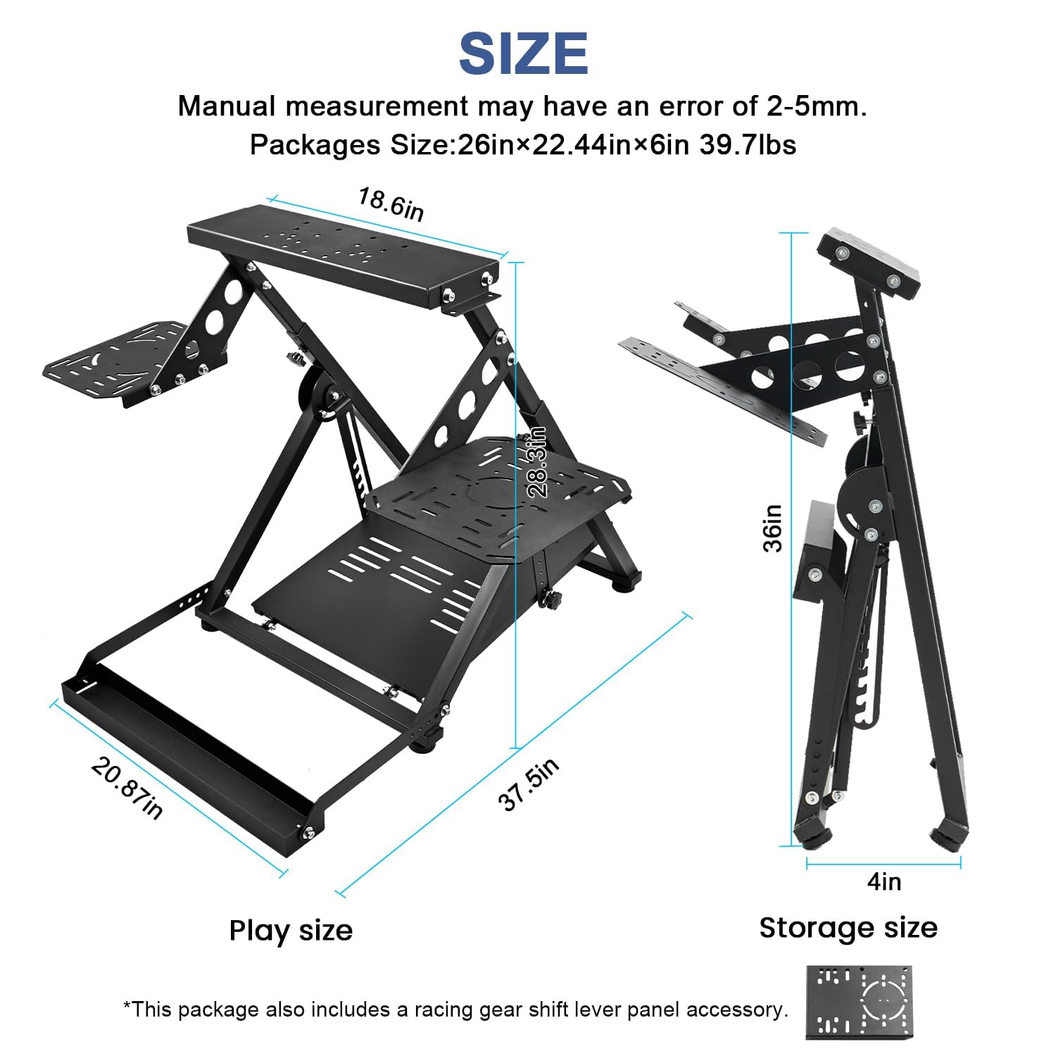 Anman Foldable Flight Simulation Cockpit 3.0 - Adjustable Racing Simulator Cockpit for Logitech, Thrustmaster, HOTAS Warthog & Fanatec (Steering Wheel Not Included) | Perfect for Flight & Racing Sims, Home Gaming Setup & Professional Training
