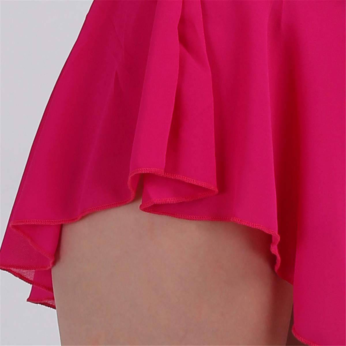 Elegant Pink Ice Skating Dress for Women - Sleeveless Beaded Rhinestone Competition Dress | Figure Skating, Ice Dance & Performance Outfit