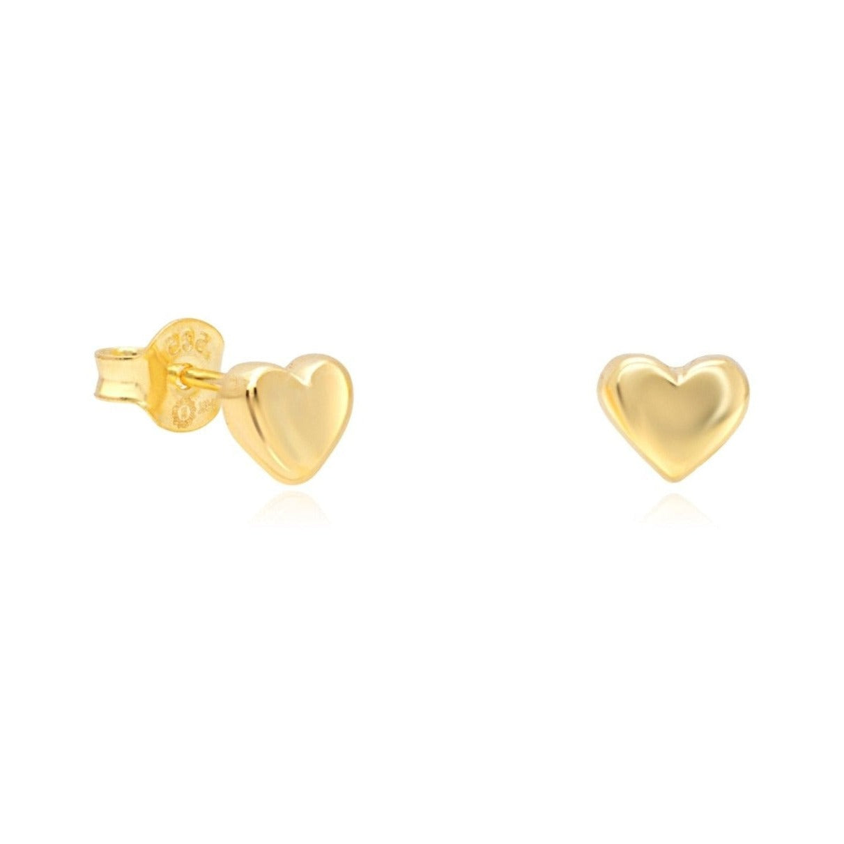 14k Yellow Gold Bubble Heart Earrings - Elegant & Dainty Jewelry for Women - Perfect for Valentine's Day, Anniversary & Romantic Gifts