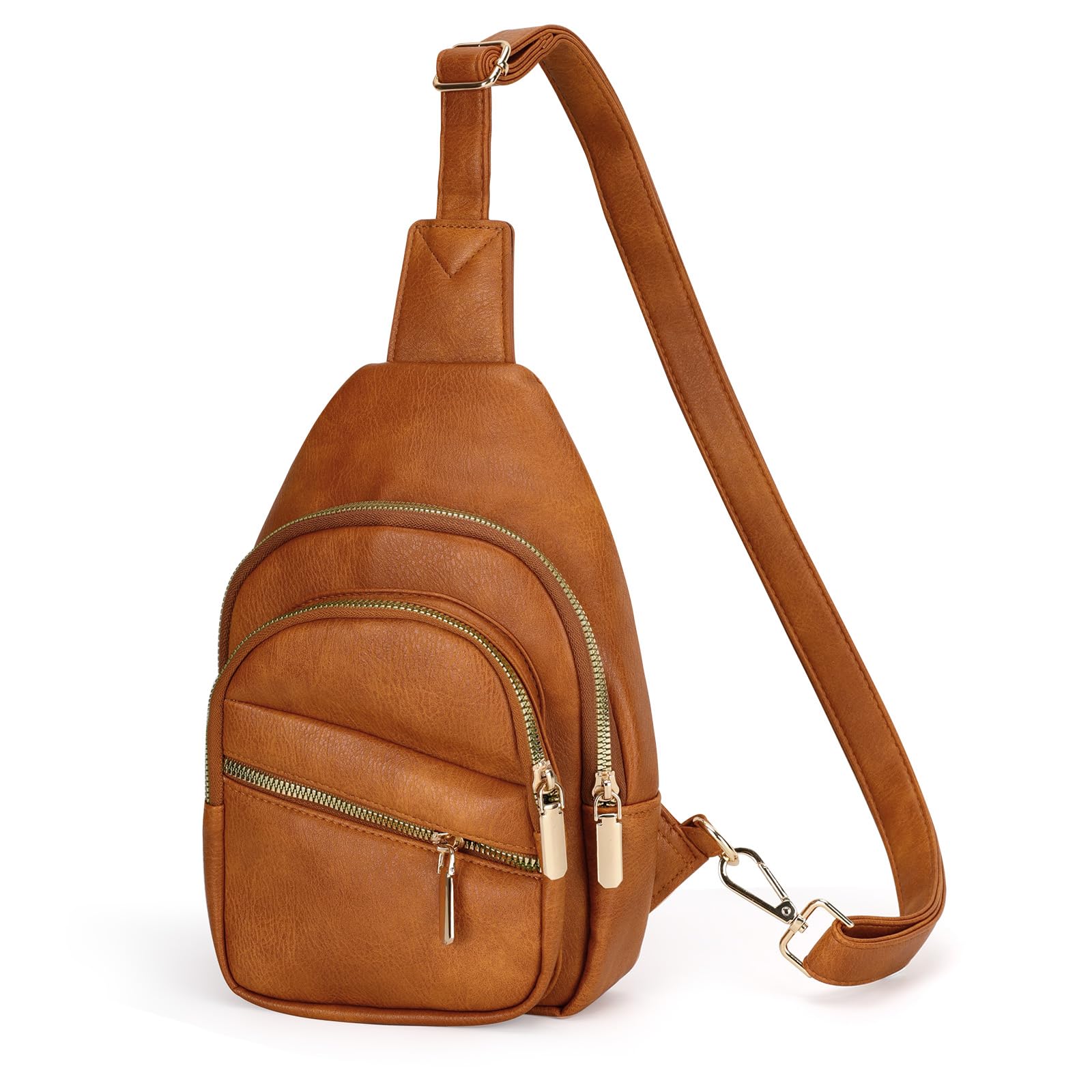 Trendy Women's Faux Leather Crossbody Bag - Small Sling Purse & Fashionable Fanny Pack for Everyday Use, Travel & Shopping