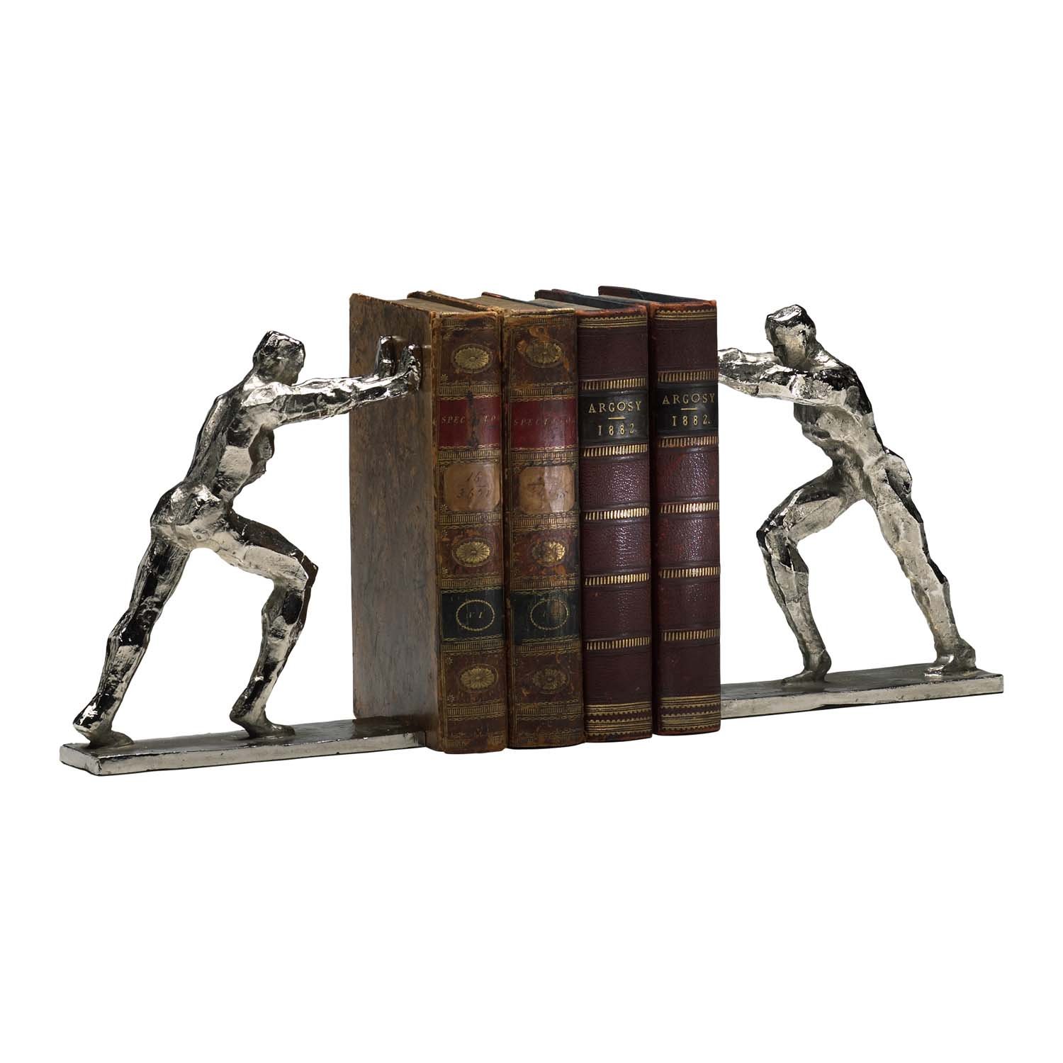 Cyan Design 02106 Iron Man Bookends - Set of 2 Heavy Duty Metal Bookends for Comic Book & Collectibles Display - Perfect for Home Office, Library, and Marvel Fan Room Decor