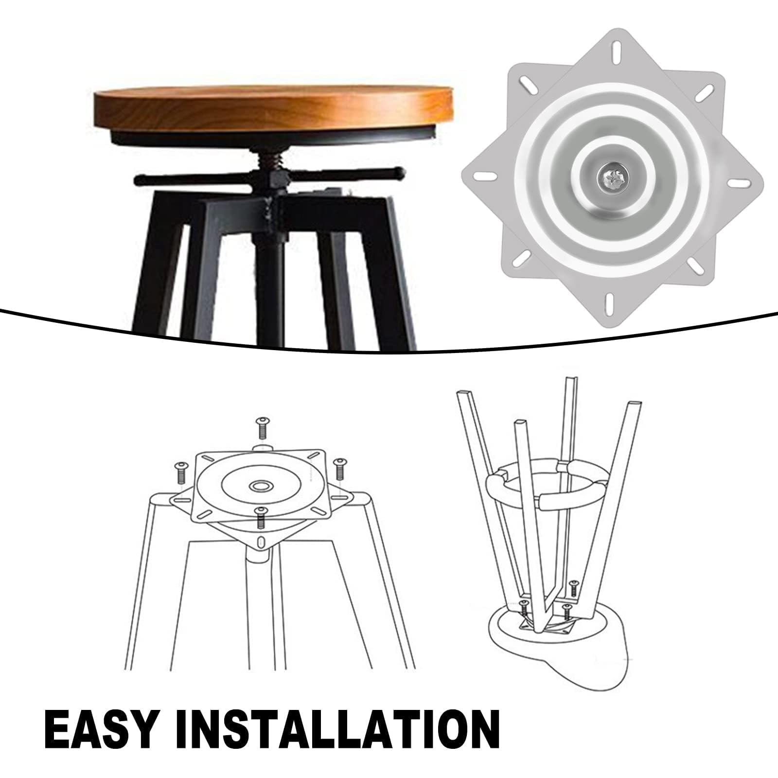 Stainless Steel Boat Seat Swivel - 7
