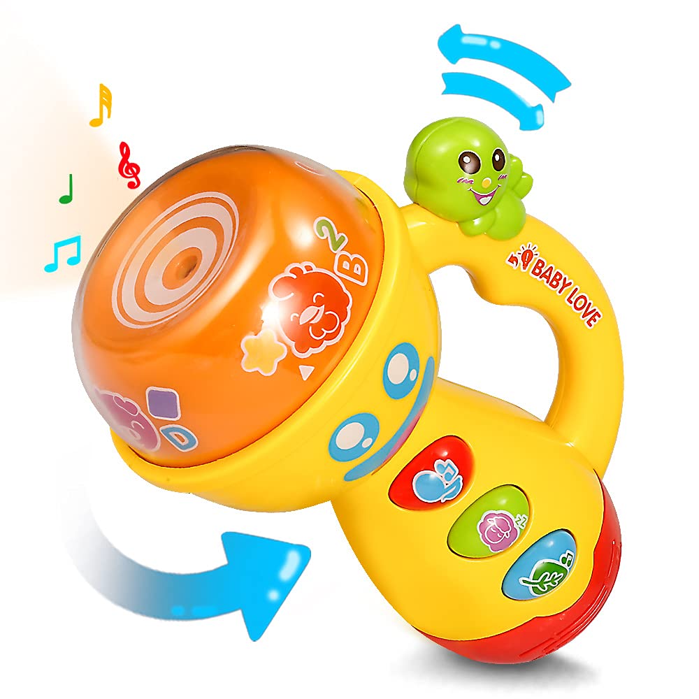 Best Baby Flashlight Toy for 1-3 Year Old Boys & Girls - Musical Projector Toy with Lights for 6-18 Month Olds | Perfect for Camping, Birthday & Christmas Gifts | Toddler Learning & Outdoor Play Toy