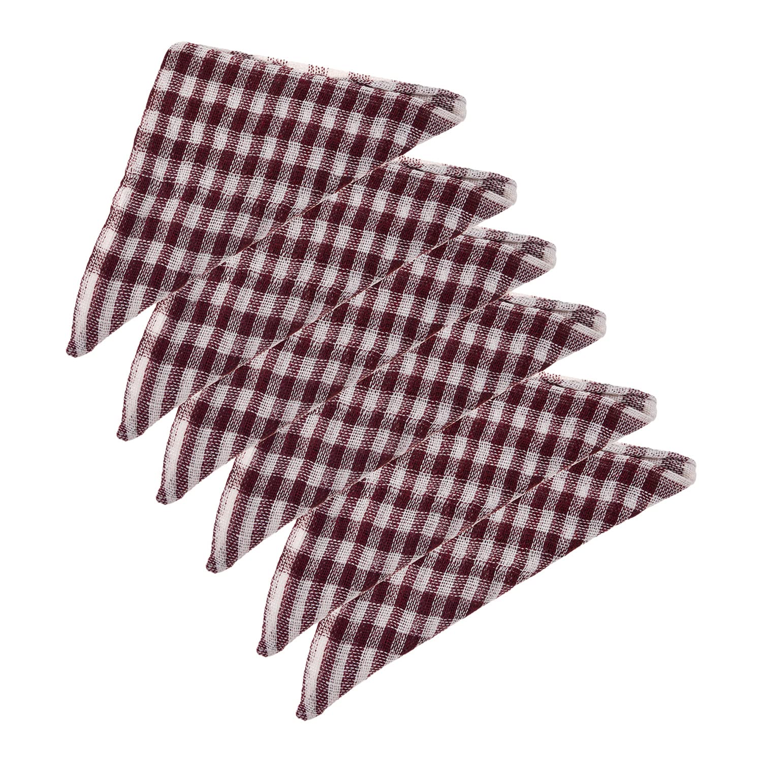Premium Heart-Shaped Home Duster Set of 6 | 300 GSM Cotton Kitchen Cleaning Cloths for Wet & Dry Cleaning | Multi-Purpose Dusting Napkins for Kitchen, Car, Desk, Fan | Maroon Color | Perfect for Daily Cleaning, Car Detailing & Household Dusting