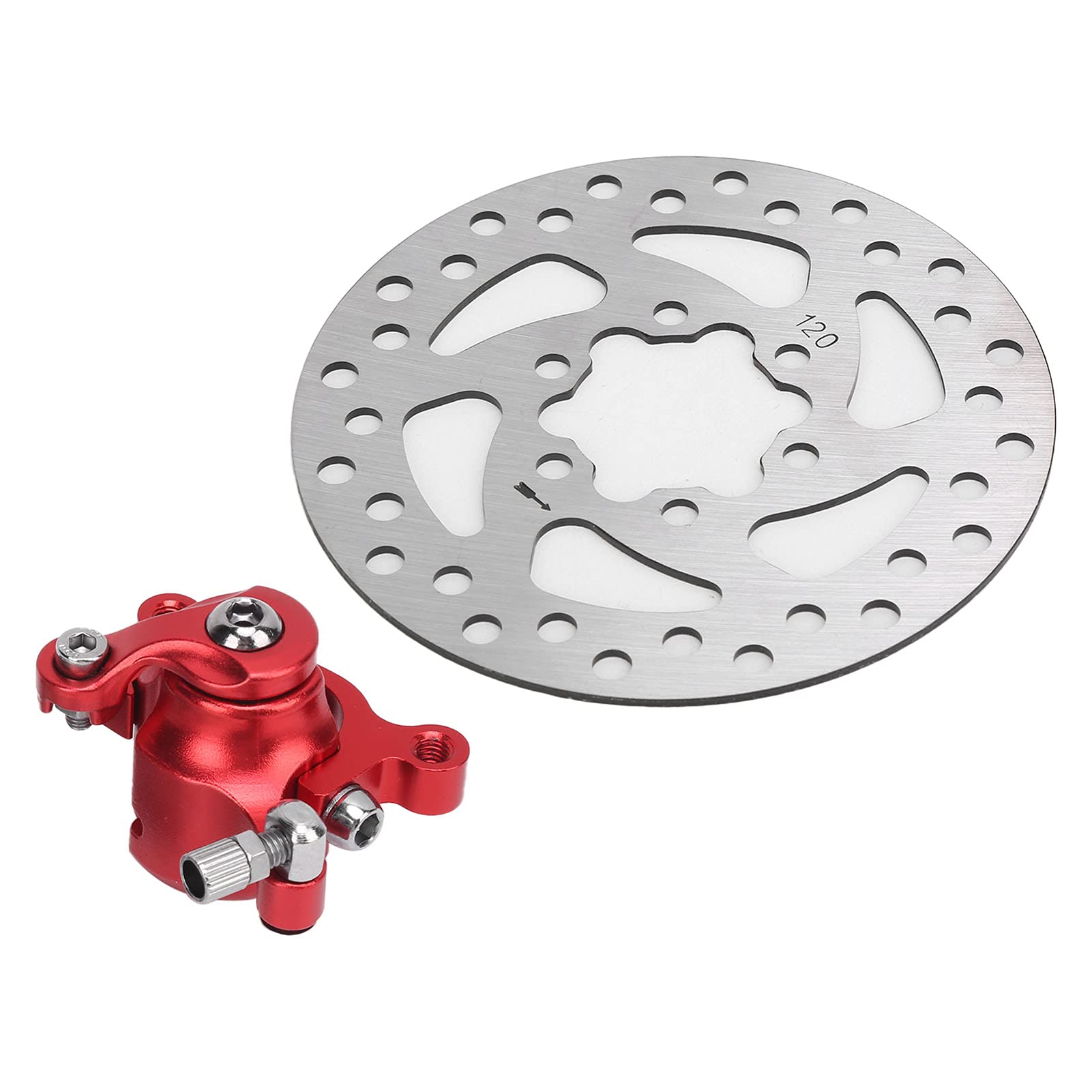 High-Performance Bike Disc Brake Kit - CNC Aluminum Alloy Motorcycle Brake Disc & Caliper Replacement for MBX10 MBX11 Moto Rear Mini Bike 47 49 Pocket Bike - Easy Installation & Enhanced Safety for Off-Road, Trail & Street Riding