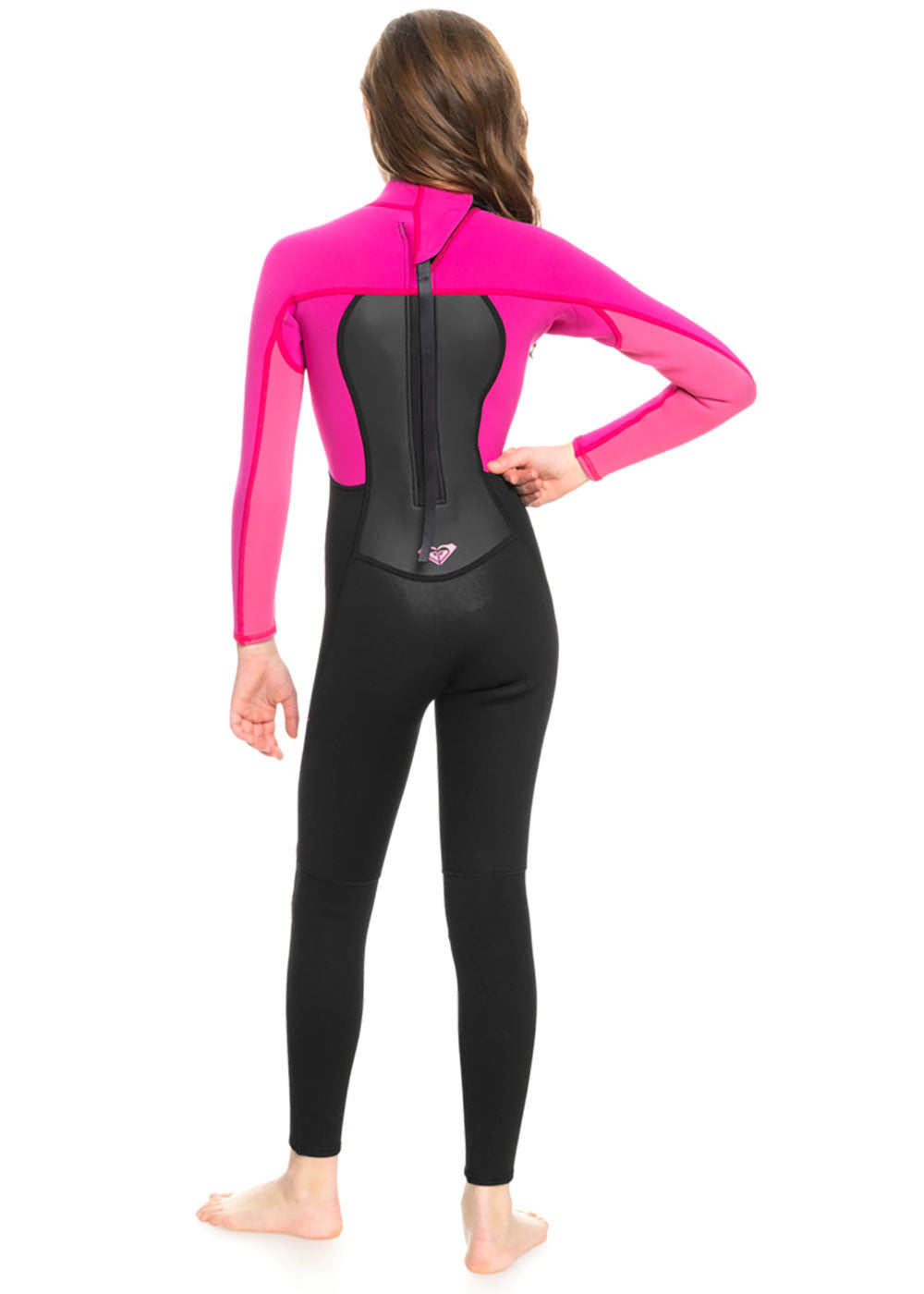 Roxy Girls Prologue 3/2mm Back Zip Steamer Wetsuit for Surfing, Swimming & Water Sports | Youth Full Body Neoprene Suit