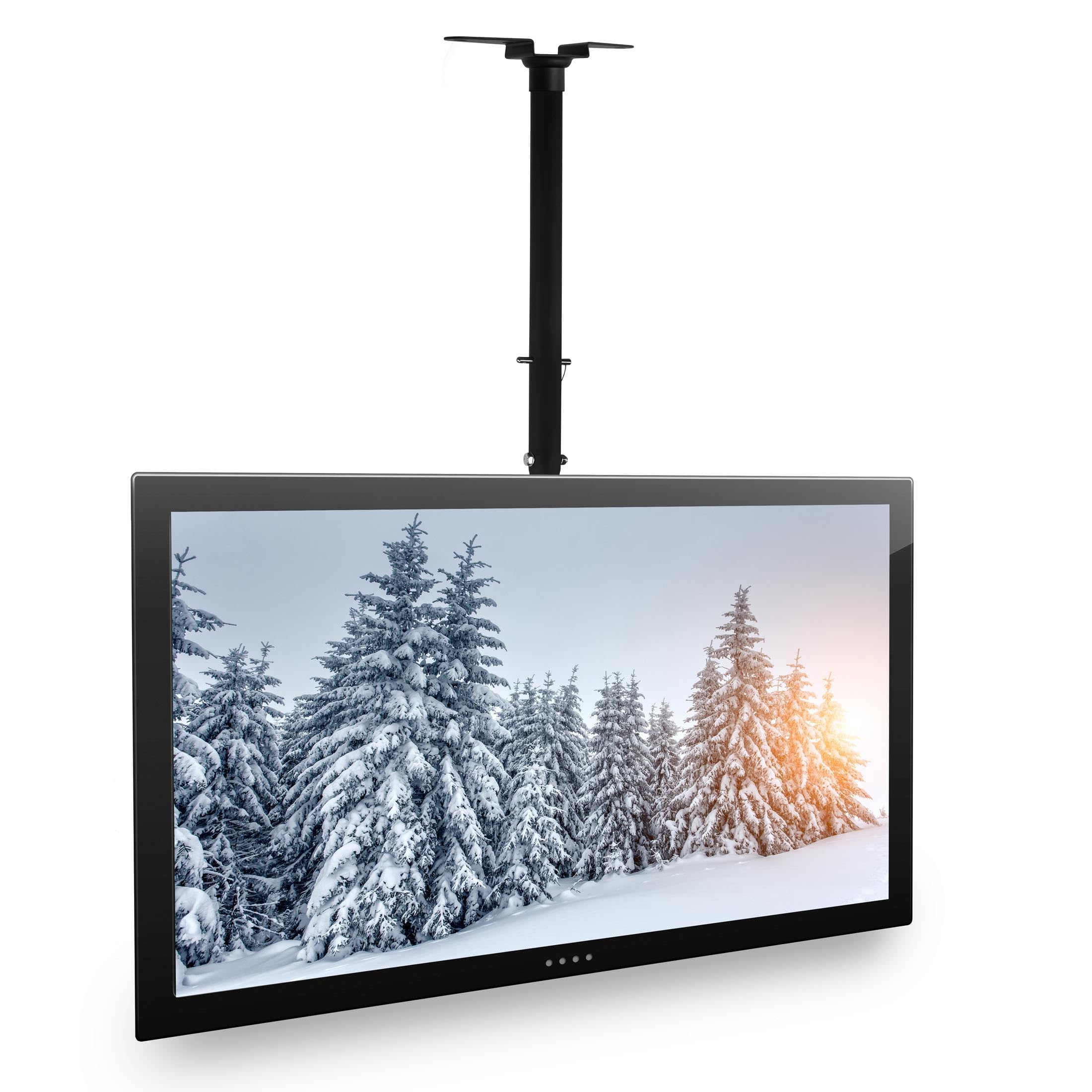 Mount-It! Full Motion TV Ceiling Mount - Height Adjustable Swivel Tilting Bracket for 42-90 Inch TVs up to 220 lbs - Perfect for Living Rooms, Bedrooms & Commercial Spaces