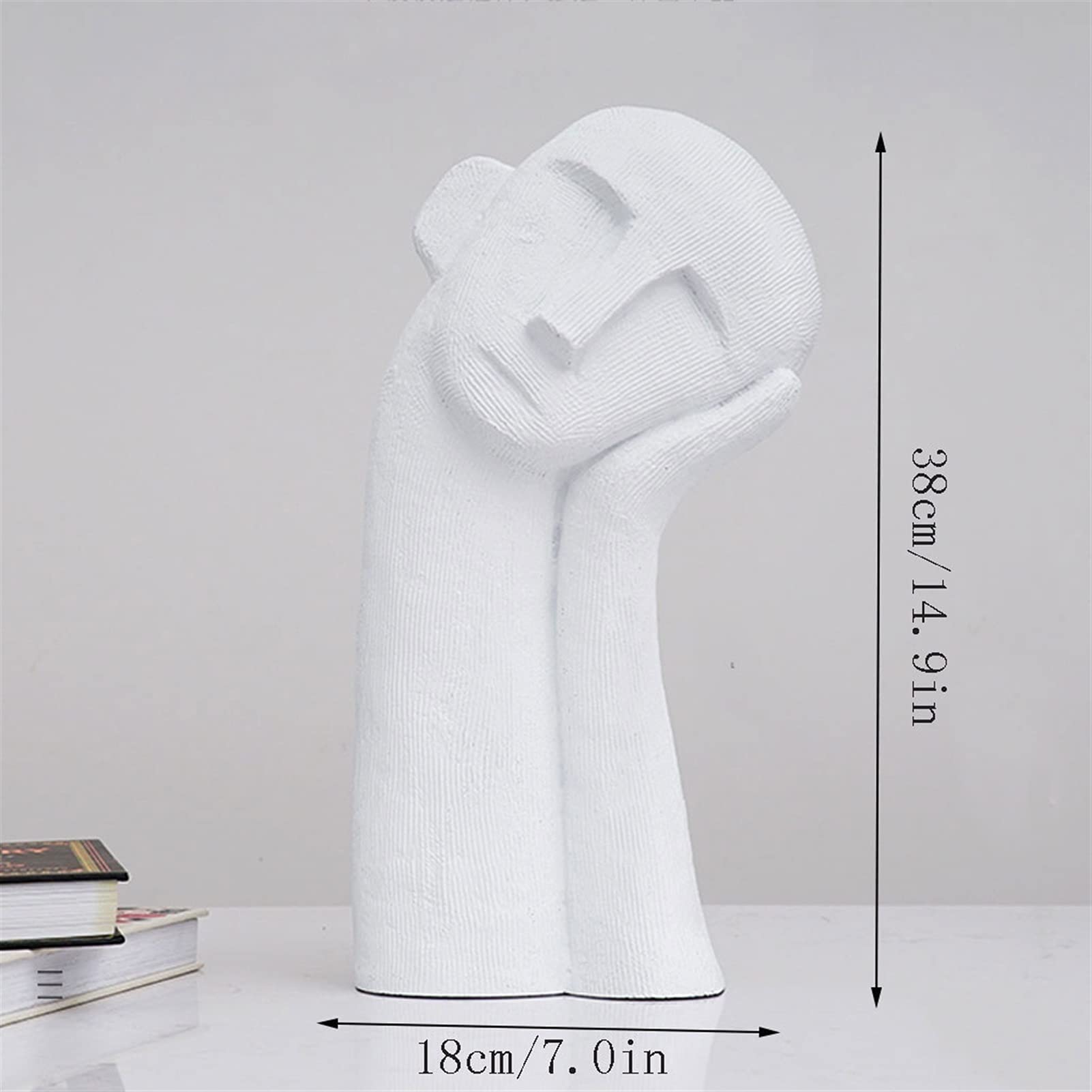Modern Abstract Face Sculpture - Resin Art Statue for Home & Office Decor | Desktop Decoration for Bedroom, Living Room, Workspace