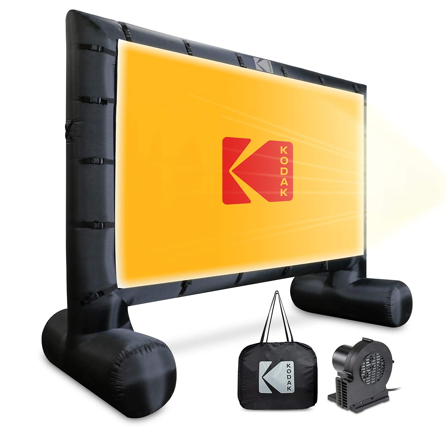 KODAK 14.5 Feet Inflatable Outdoor Movie Screen - Portable Blow-Up Projector Screen for Backyard, Camping & Parties - Includes Air Pump, Storage Bag, Stakes & Repair Patches - Perfect for Movies, Sports Games, Outdoor Events & Home Theater Nights