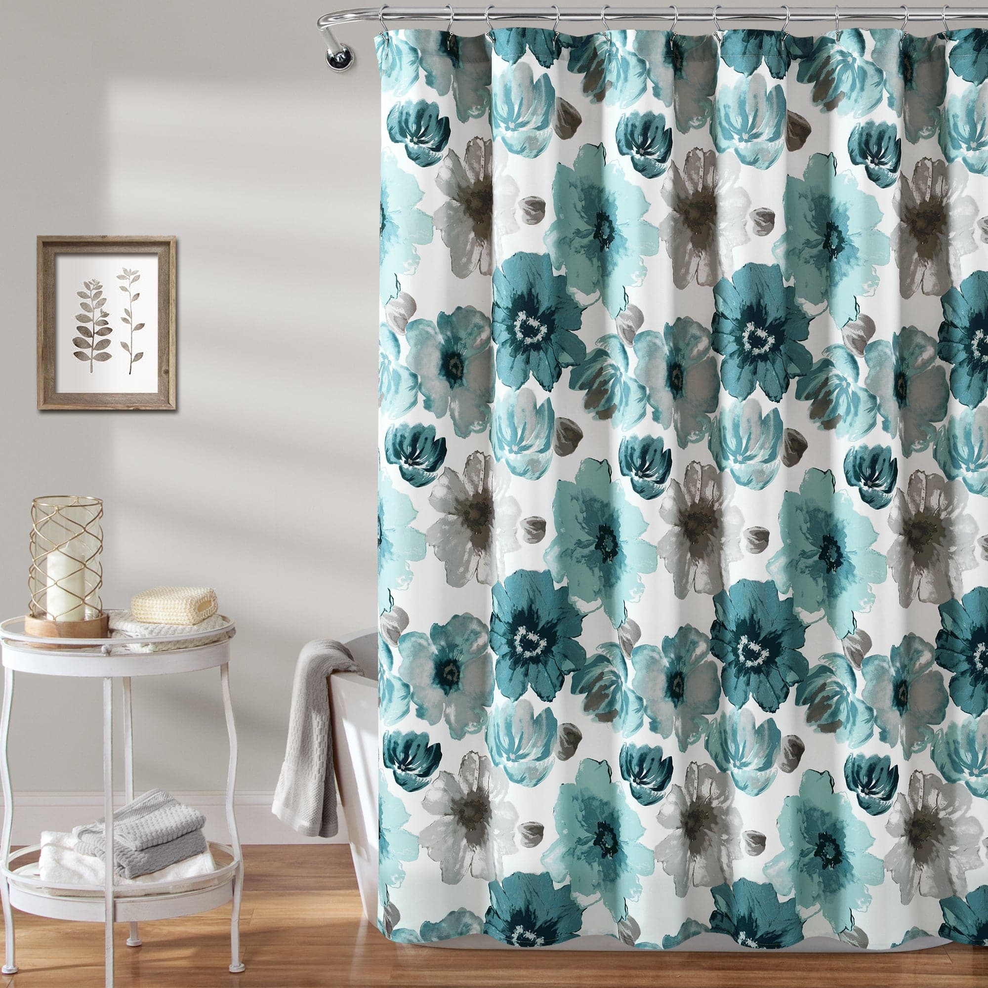 Leah Waterproof Shower Curtain with Hooks - Elegant Bathroom Decor for Home & Hotel Use