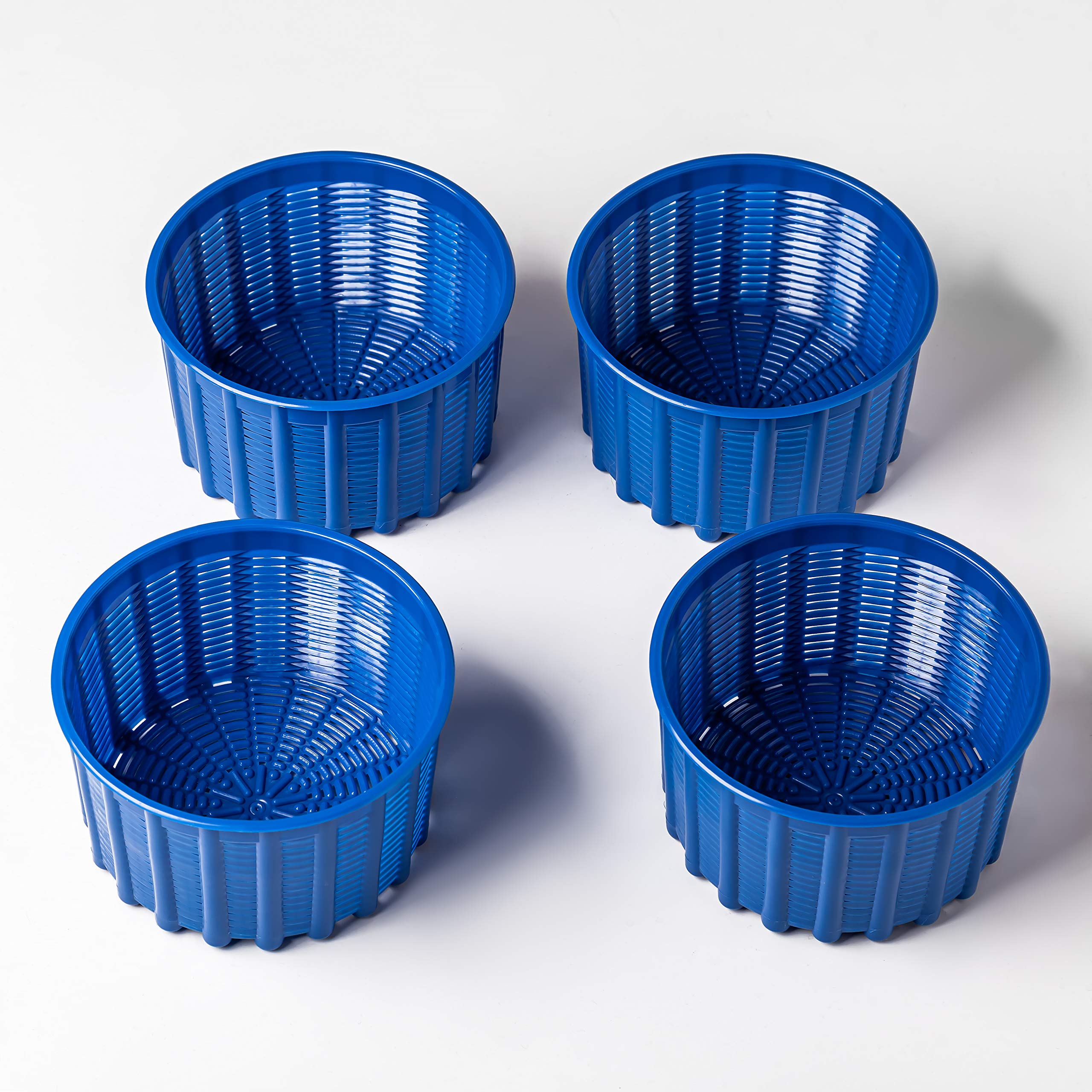 Premium Cheese Making Kit - 4-Piece 0.6L/1.33lbs Cheese Molds for Goat Cheese, Feta & Hard Cheese | Includes Cheese Press & Rennet | Perfect for Home Cheesemaking, DIY Dairy Projects & Artisan Cheese Production (Blue Original HOZPROM)