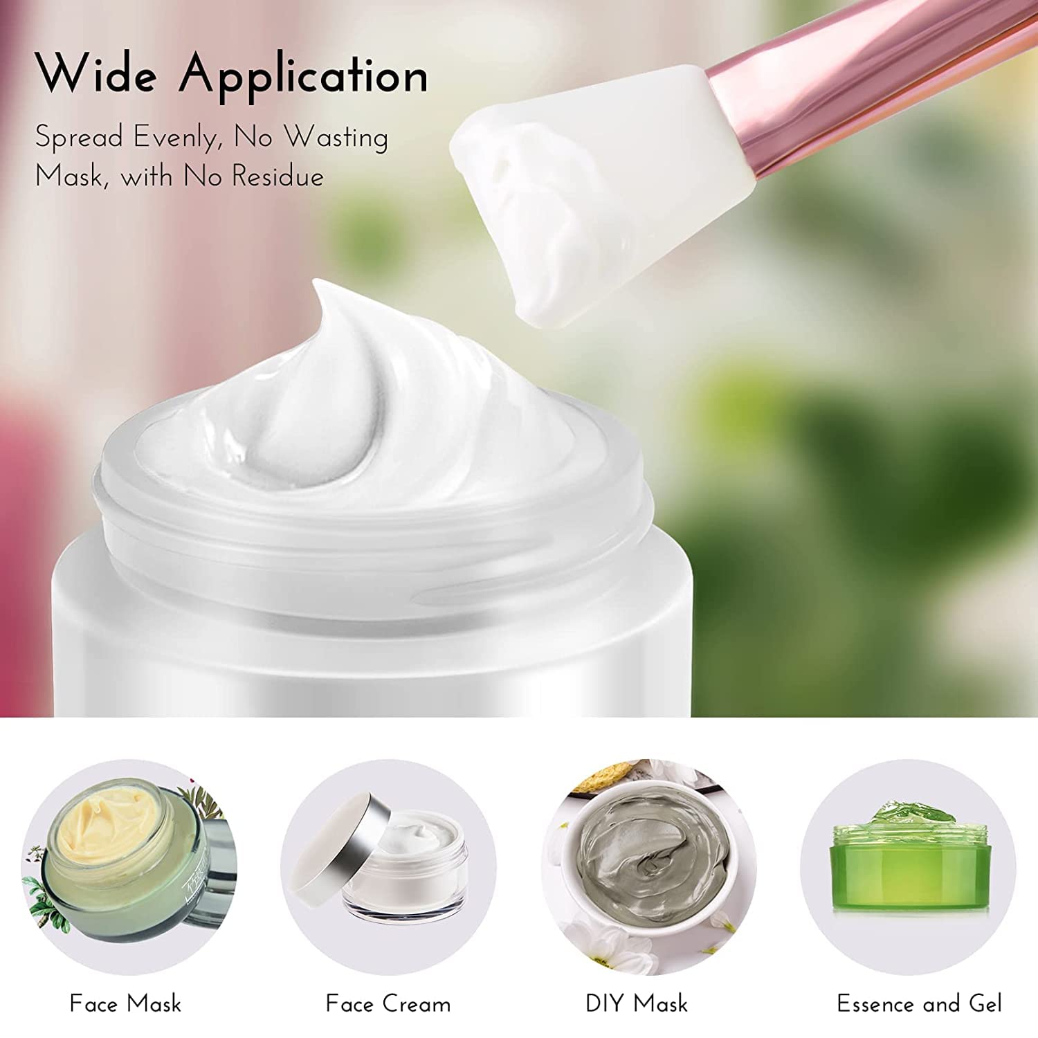 Getmecraft 2 Pack Silicone Face Mask Brush - Soft Hairless Facial Mud & Lotion Applicator Tool for Spa, Skincare & Makeup Application - Perfect for At-Home Beauty Routine & Professional Use