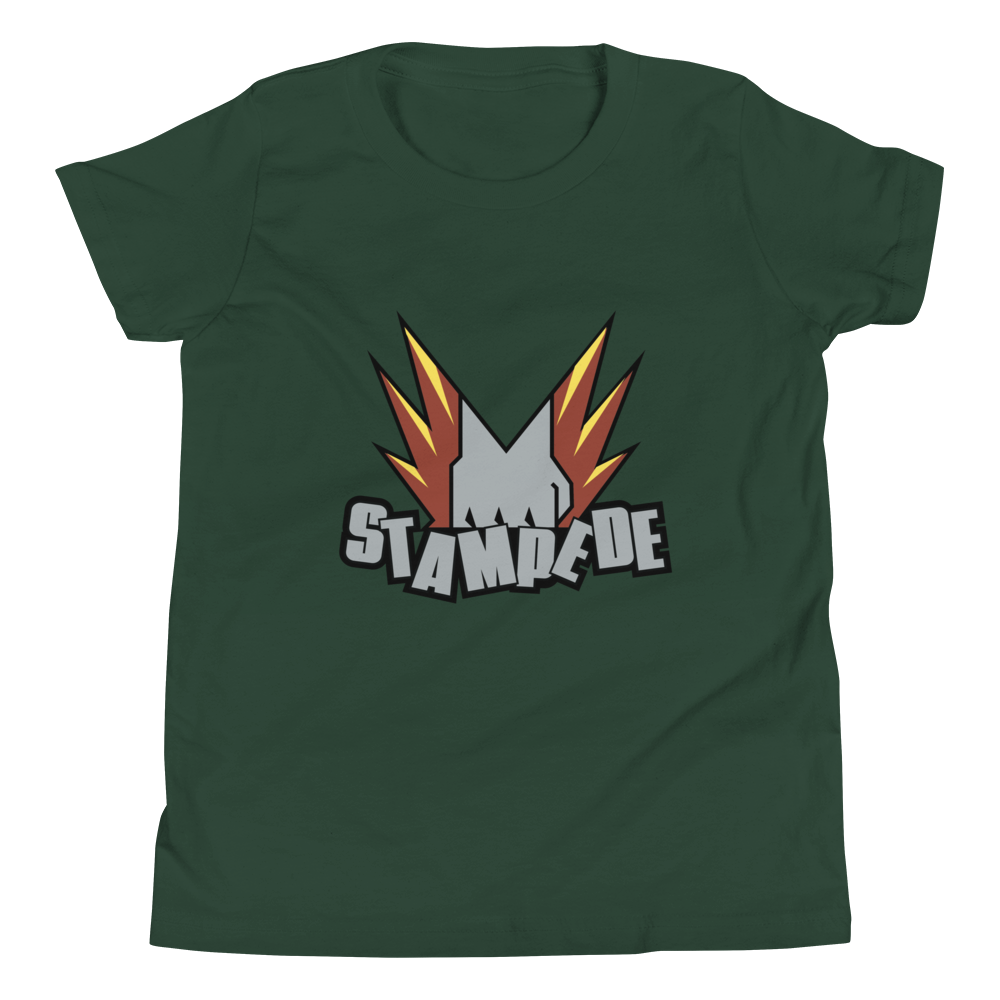 Zoo Jitsu Fighters Stampede Youth Short Sleeve T-Shirt - Cool Animal Martial Arts Graphic Tee for Boys & Girls - Perfect for School, Playdates & Martial Arts Classes