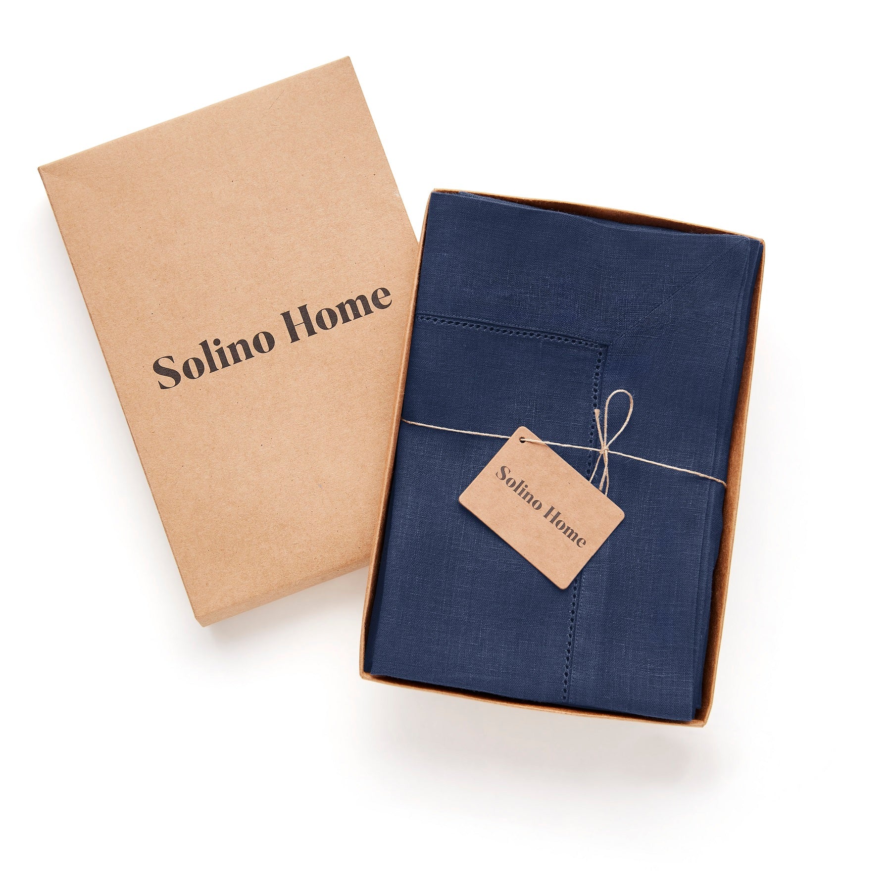 Premium Heavyweight Hemstitch Linen Napkins - Set of 4 - Elegant Dinner Party & Formal Dining Table Decor