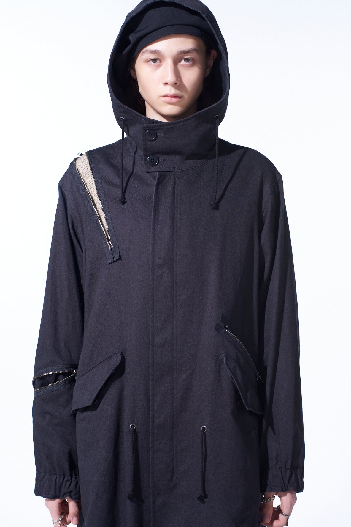 Men's Cotton Drill Zipper Mods Coat - Lightweight Casual Jacket for Outdoor Activities & Streetwear Fashion