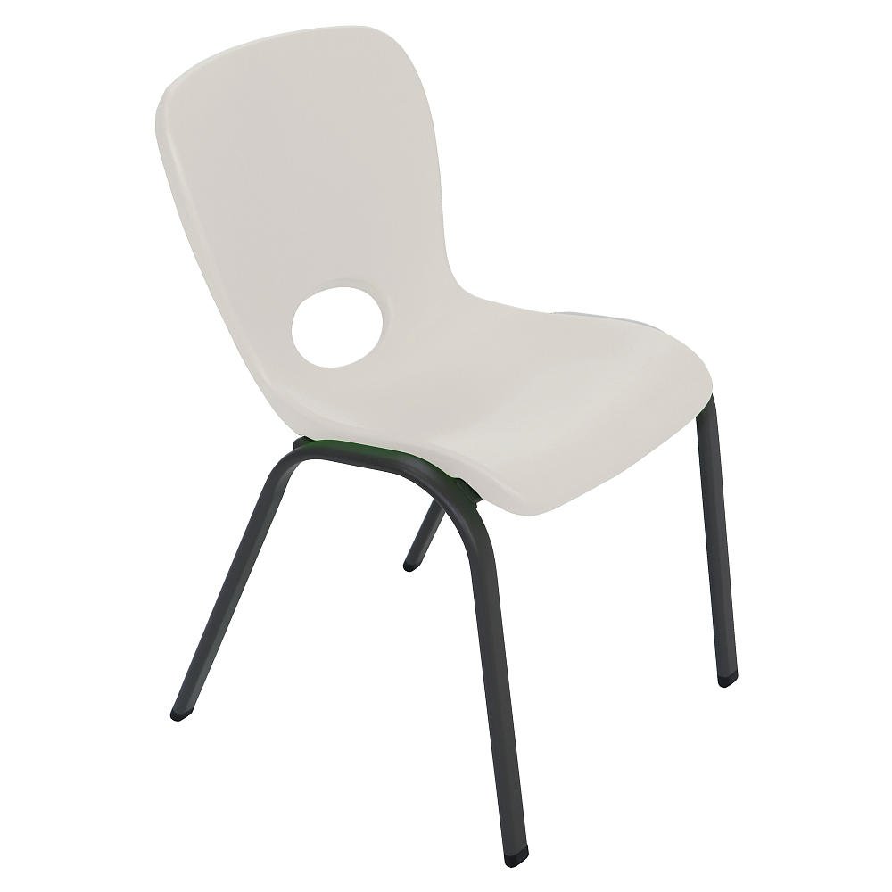 Lifetime 80383 Kids Stacking Chair, Almond - Durable Plastic Stackable Children's Chair for Classrooms, Playrooms & Outdoor Use