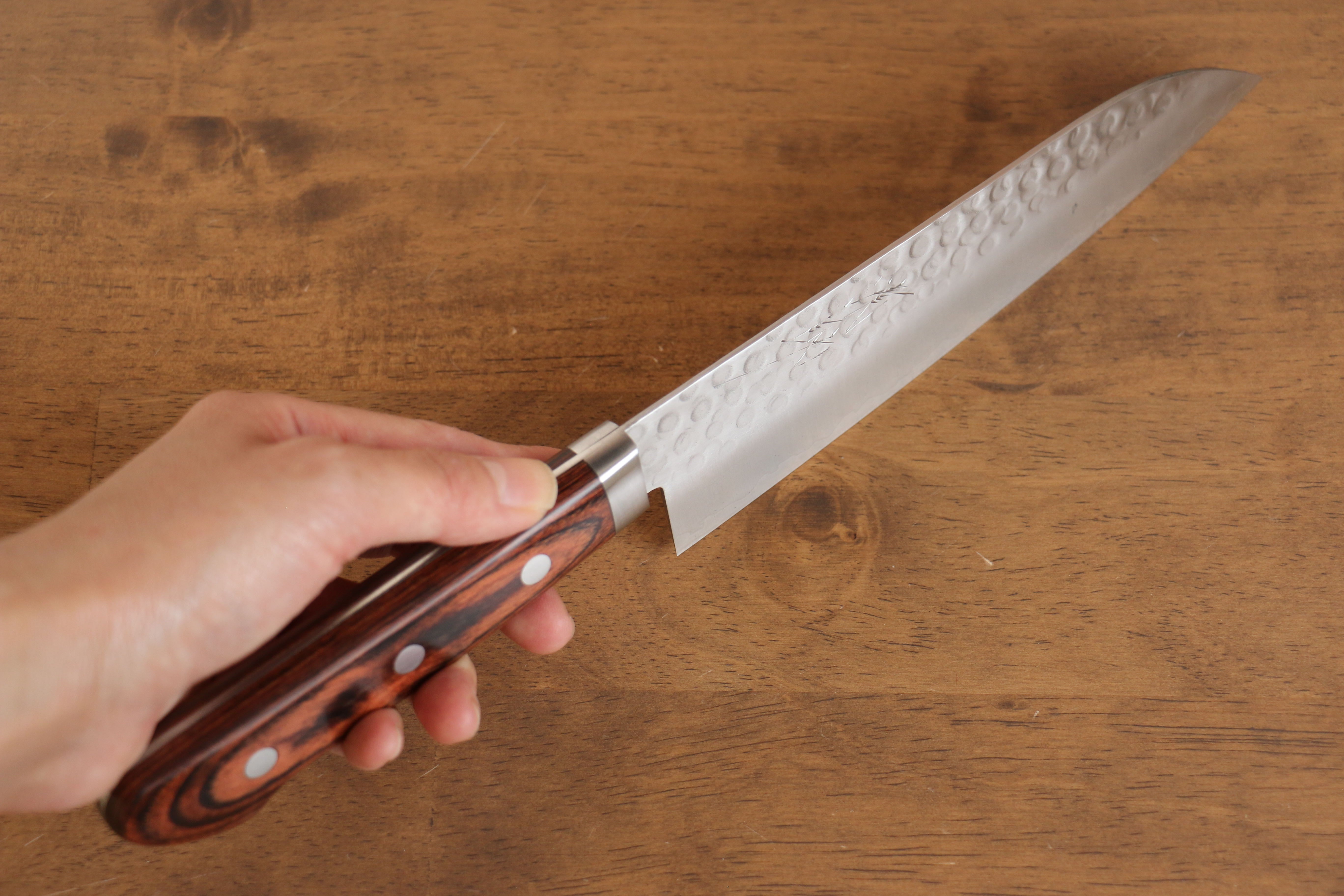 Premium Seisuke Swedish Steel Santoku Knife with Mahogany Handle & Black Towel Gift Set - Perfect for Home Chefs, Cooking Enthusiasts & Gourmet Gifts