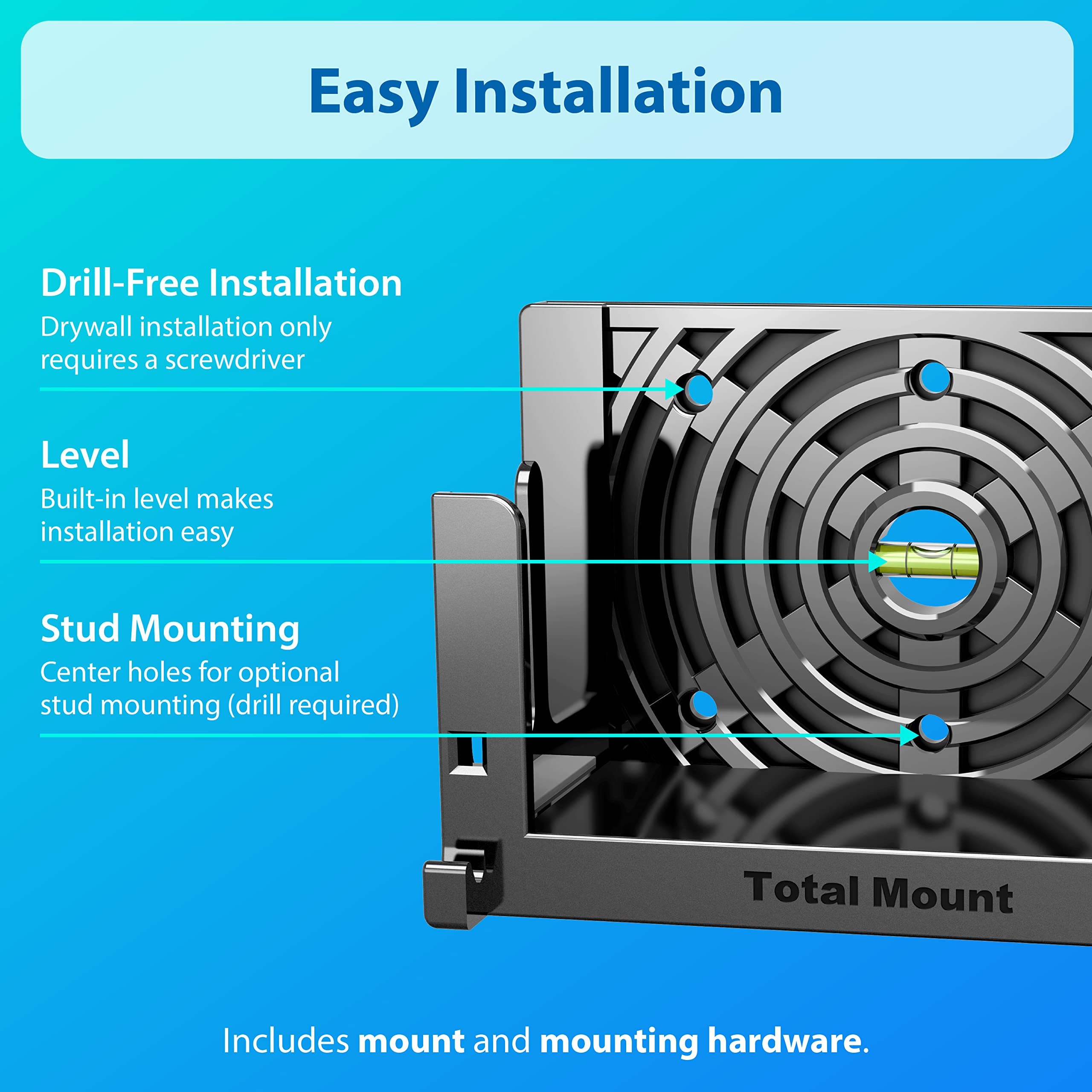 TotalMount Wall Mount for Nintendo Switch - Secure TV Mounting Bracket for Gaming Setup | Perfect for Living Room & Bedroom Gaming Stations